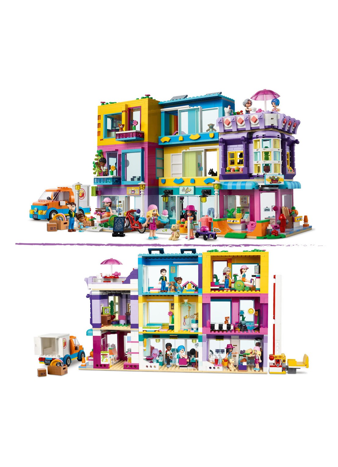 LEGO Hoofdstraatgebouw bouwspeelgoed - 41704 - detail 5 multicolor