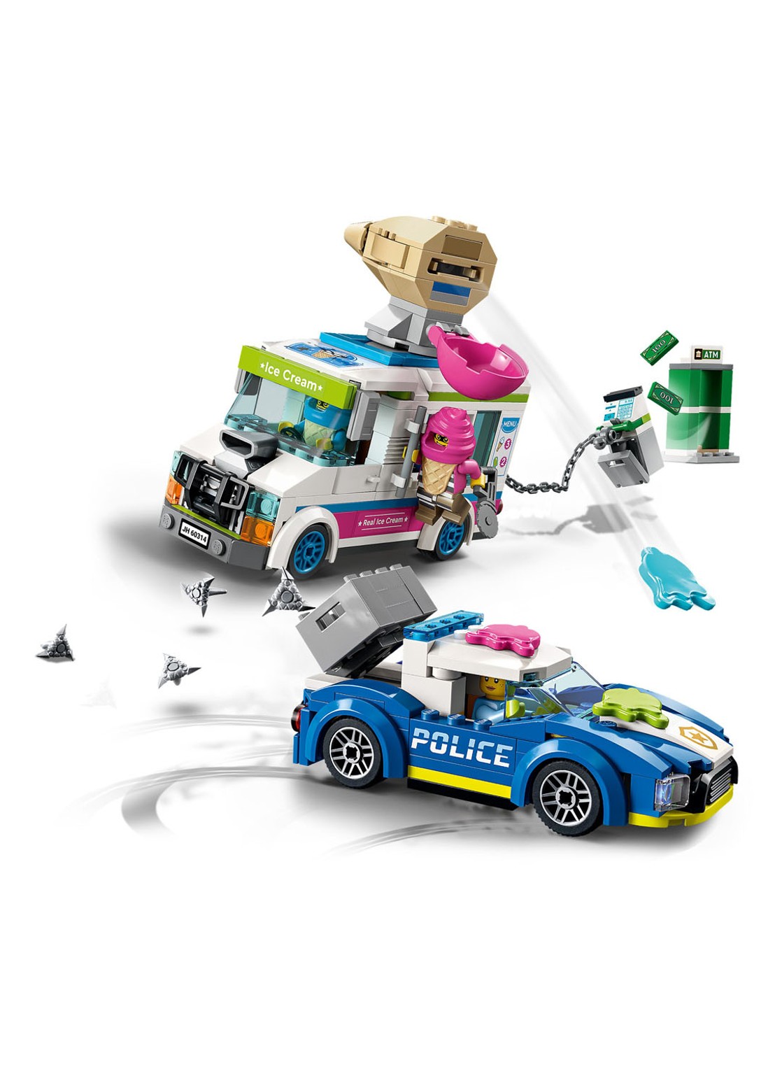 LEGO IJswagen Politieachtervolging bouwspeelgoed - 60314 - detail 5 multicolor