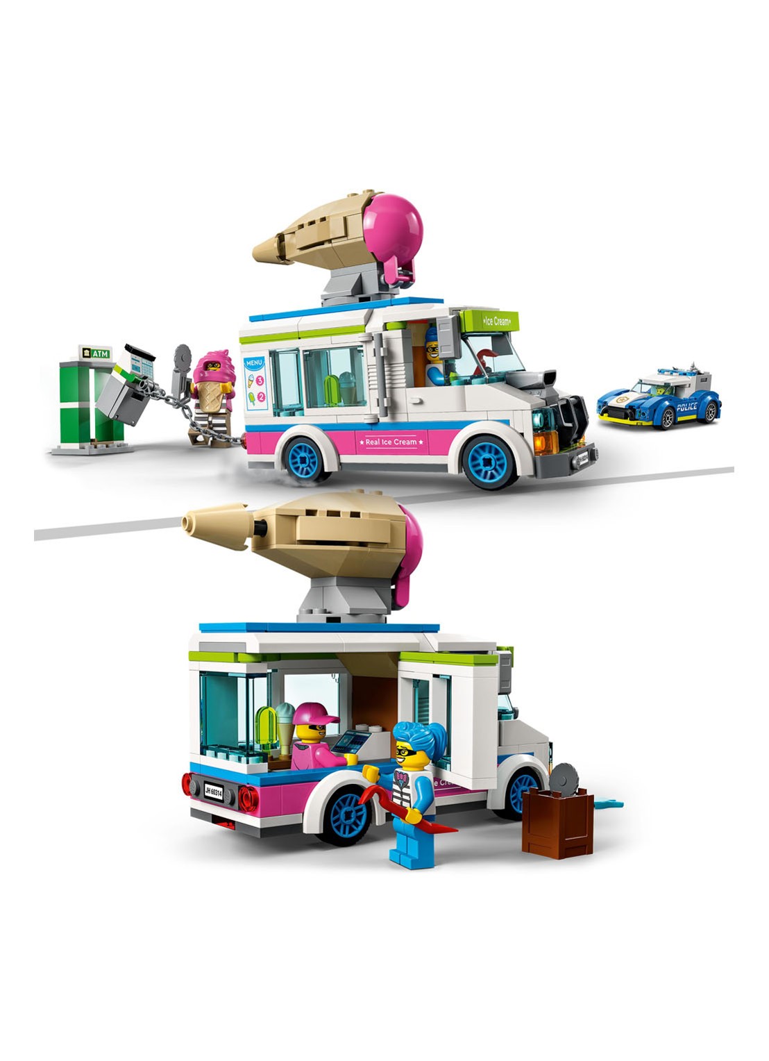 LEGO IJswagen Politieachtervolging bouwspeelgoed - 60314 - detail 7 multicolor