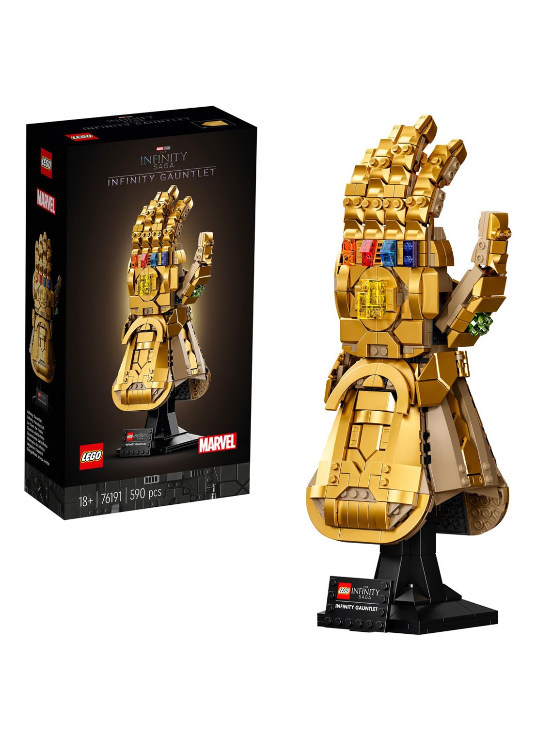 LEGO Infinity Gauntlet Thanos set - 76191 - detail 3 goud