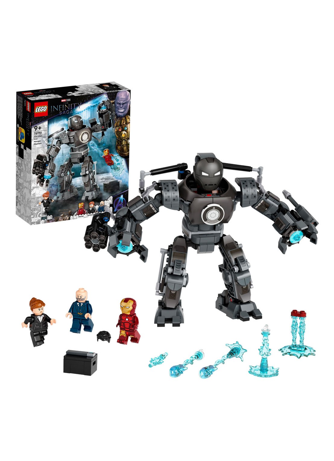 LEGO Iron Man: Iron Monger Mayhem - 76190 - detail 3 zwart