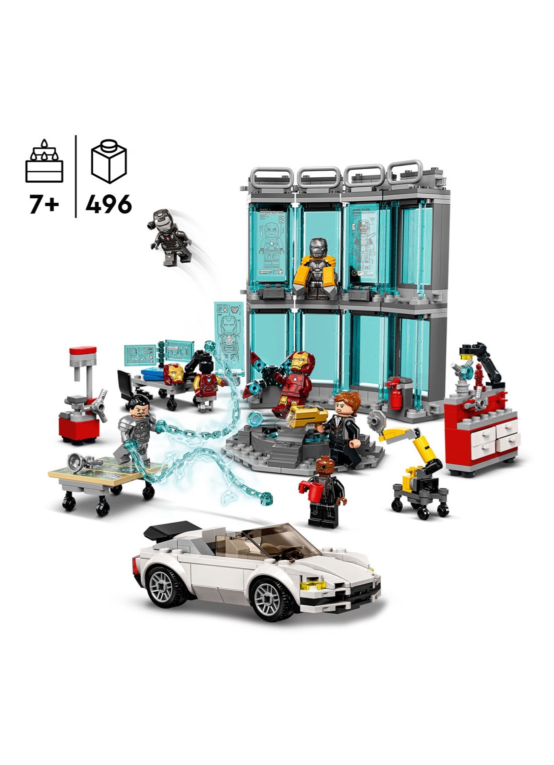 LEGO Iron Man Wapenkamer - 76216 - detail 2 multicolor