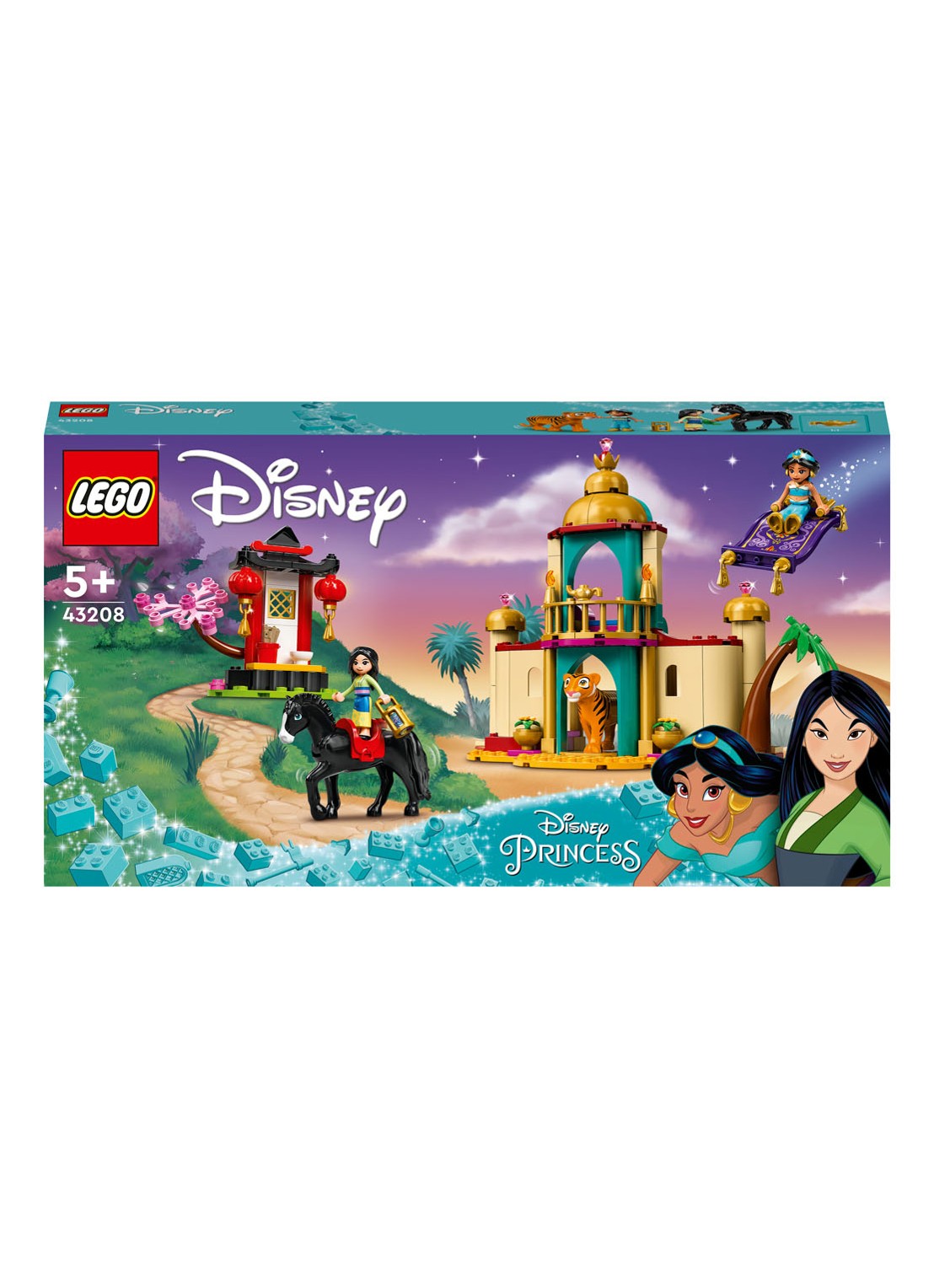 LEGO Jasmines en Mulans Avontuur bouwspeelgoed - 43208 - voorkant multicolor