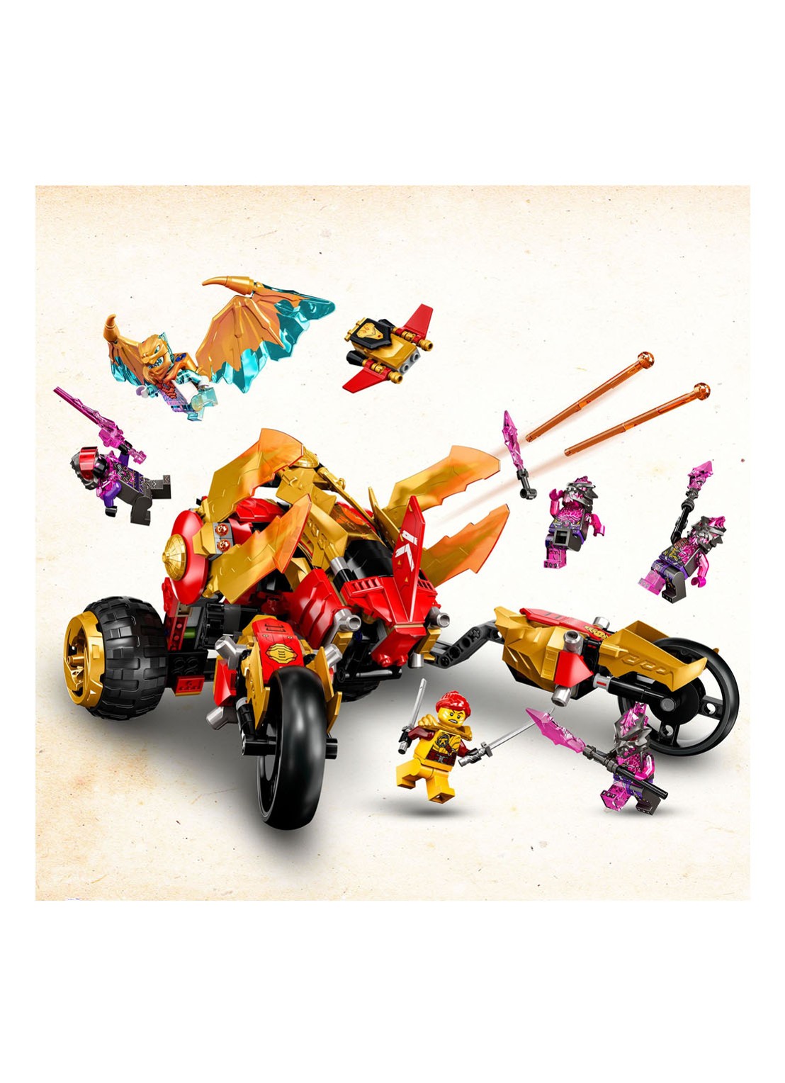 LEGO Kai’s gouden drakenvoertuig - 71773 - detail 4 multicolor