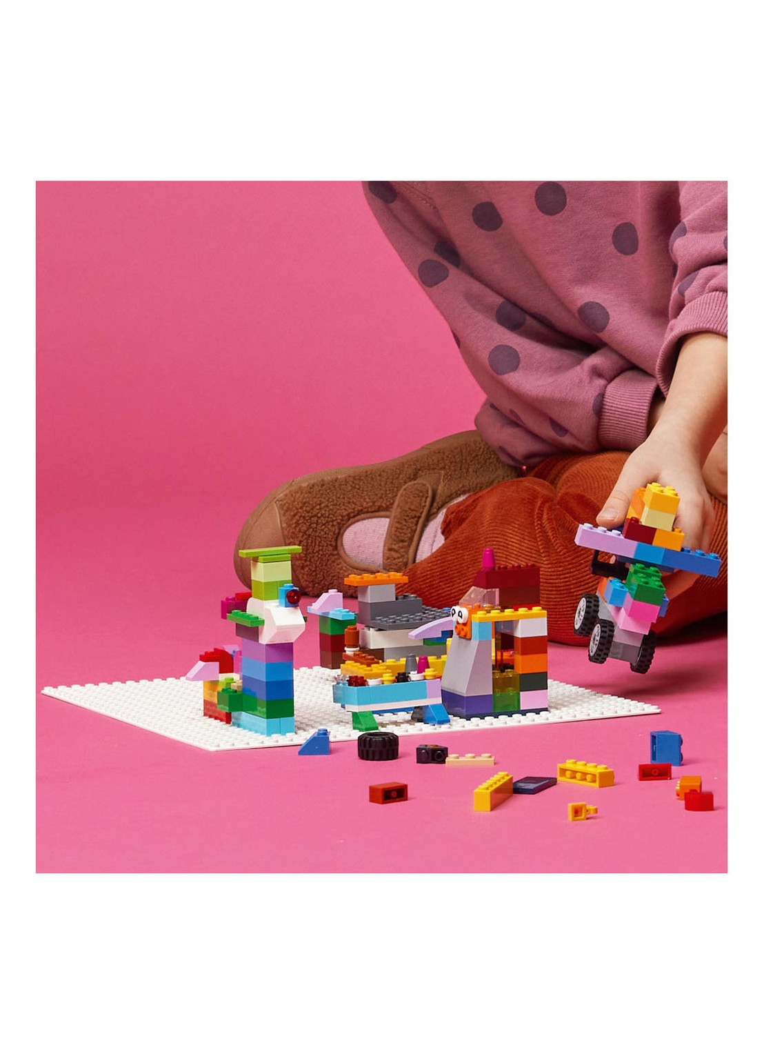 LEGO Klassiek Witte bouwplaat speelbord 32 x 32 cm - 11026 - detail 3 multicolor