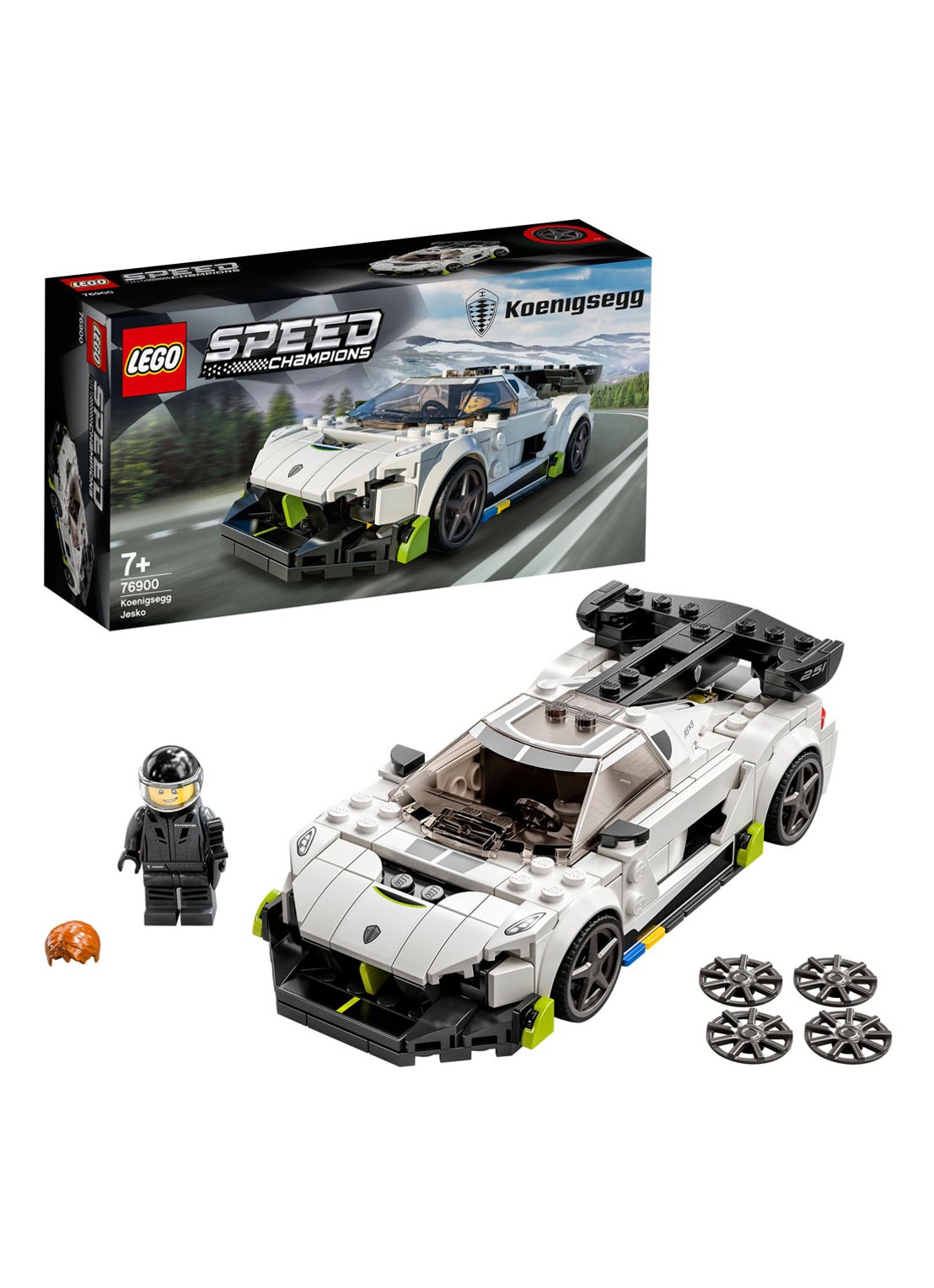 LEGO Koenigsegg Jesko - 76900 - detail wit