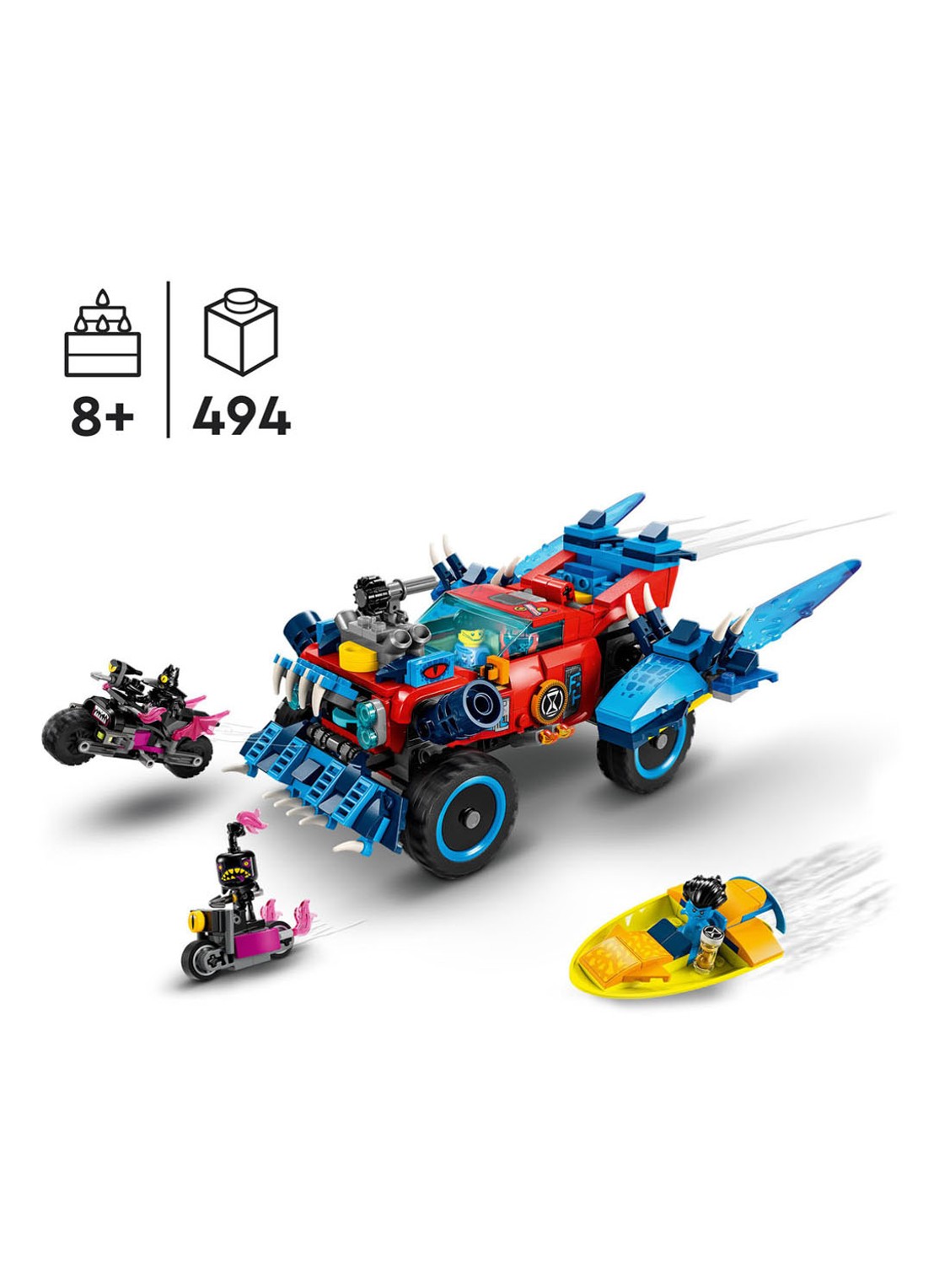 LEGO Krokodilauto bouwset -  71458 - detail 3 multicolor