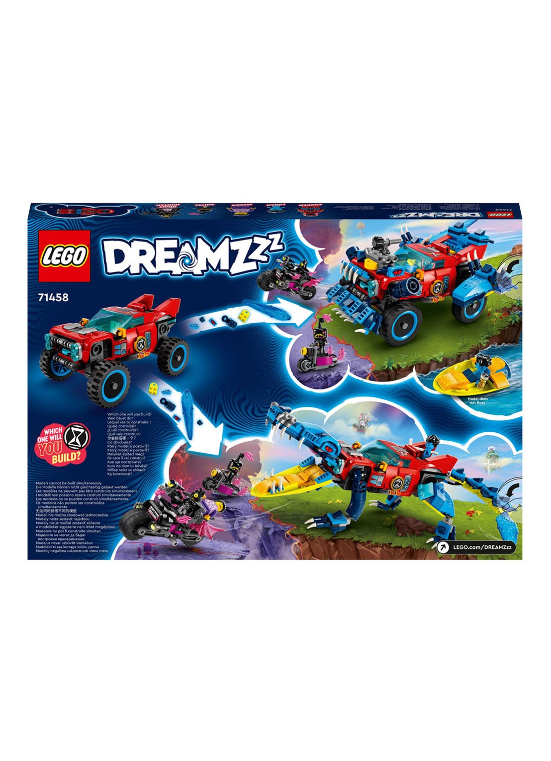LEGO Krokodilauto bouwset -  71458 - voorkant 2 multicolor