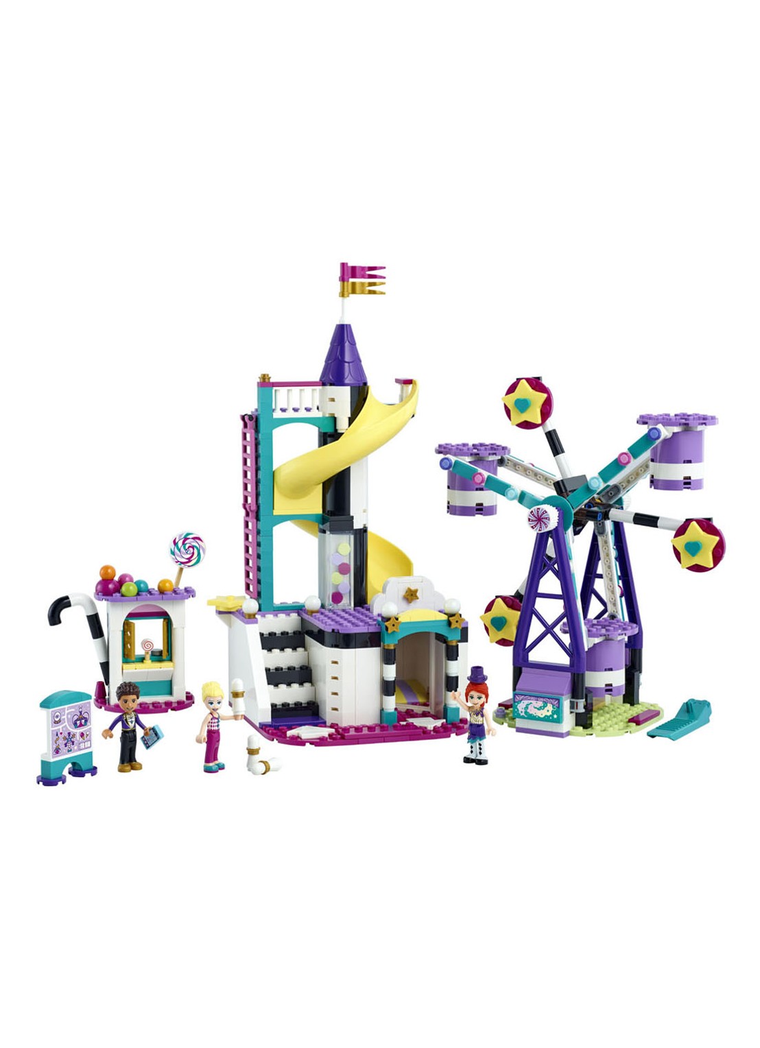LEGO Magisch reuzenrad en glijbaan - 41689 - voorkant 2 paars