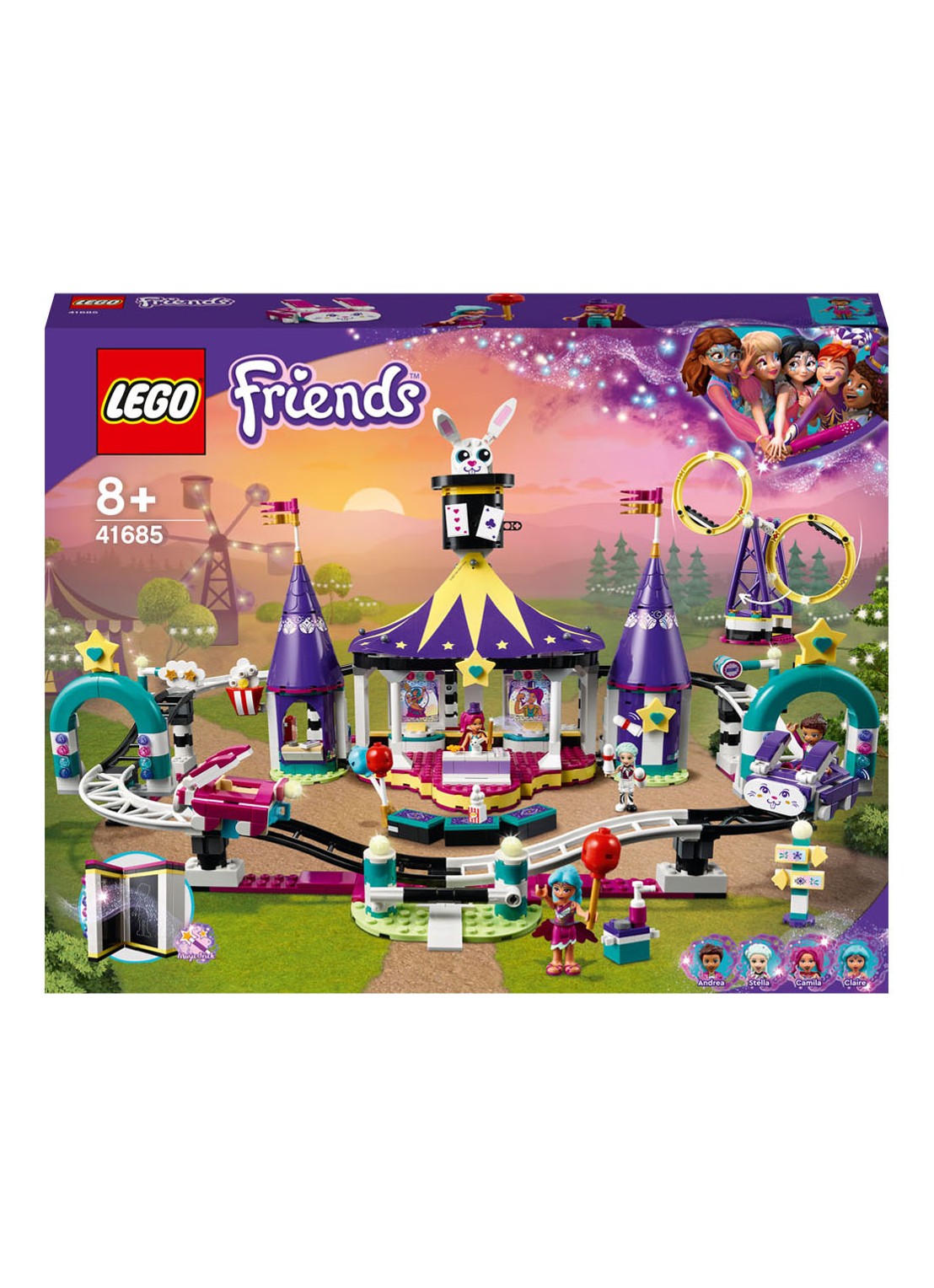 LEGO Magische kermisachtbaan - 41685 - voorkant paars