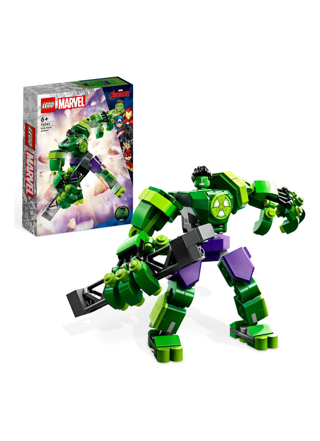 LEGO Marvel Hulk mechapantser Constructie Speelset - 76241 - voorkant 2 multicolor