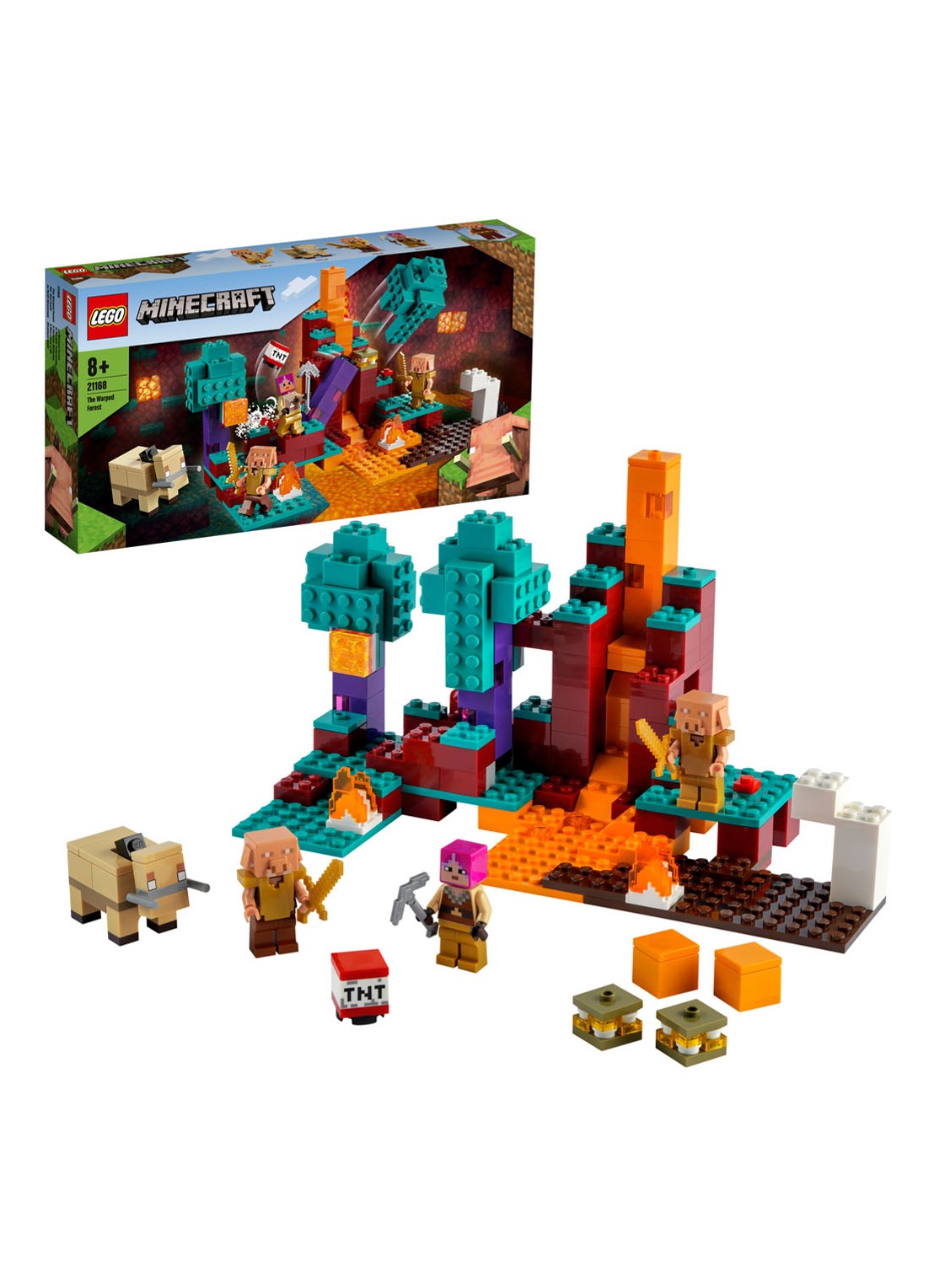 LEGO Minecraft Het verwrongen bos - 21168 - detail turquoise