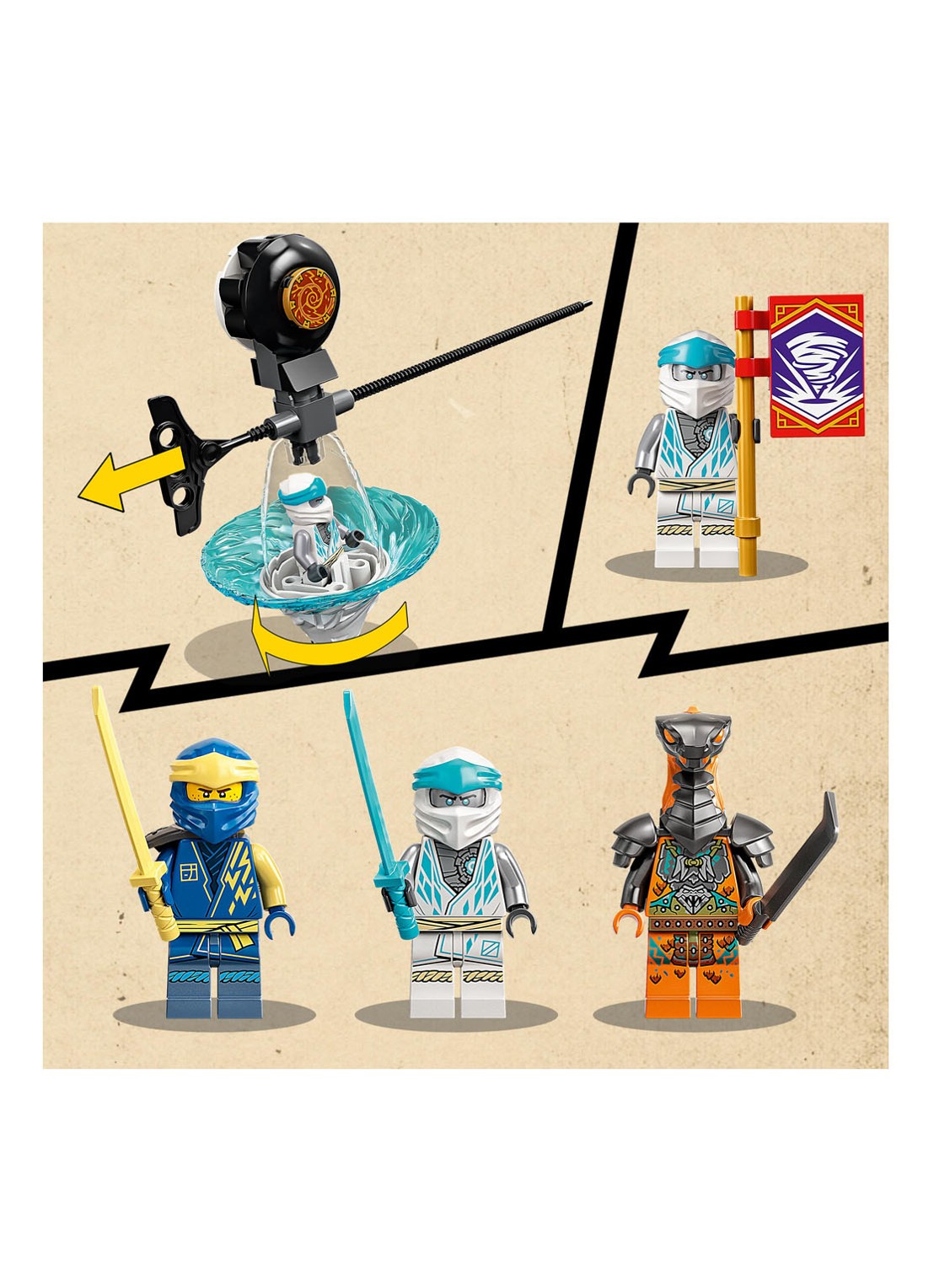 LEGO NINJAGO Ninja Trainingcentrum Spin Speelset- 71764 - detail 4 multicolor