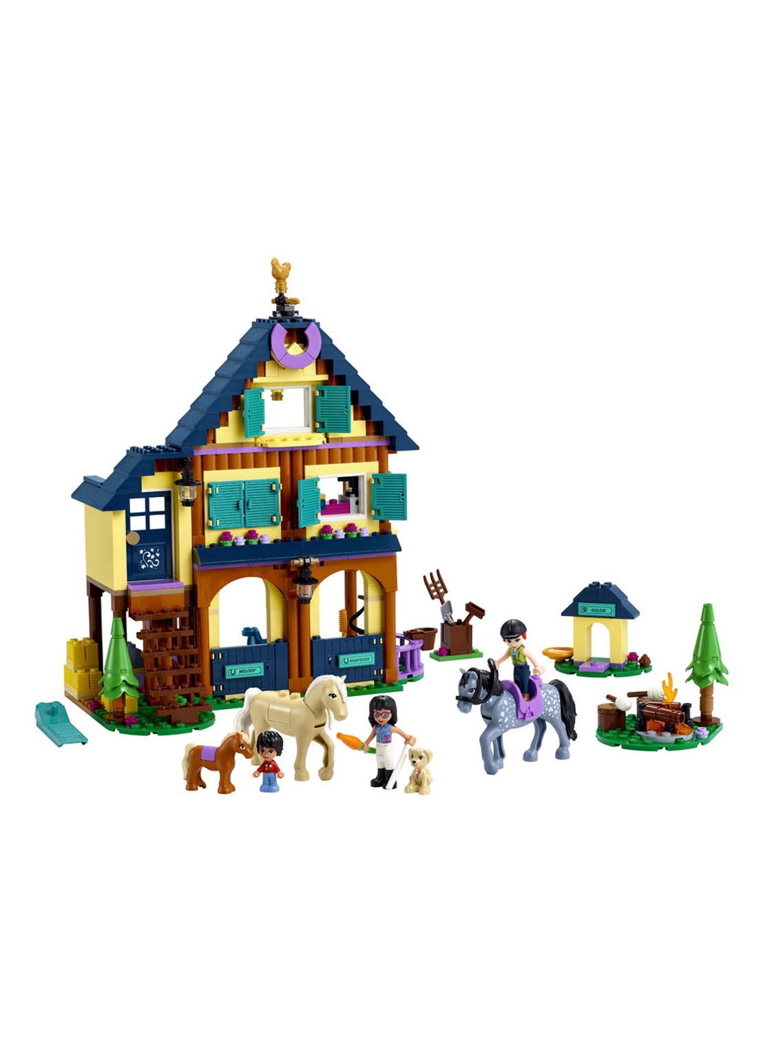 LEGO Paardrijdbasis in het bos Set - 41683 - voorkant 7 bruin