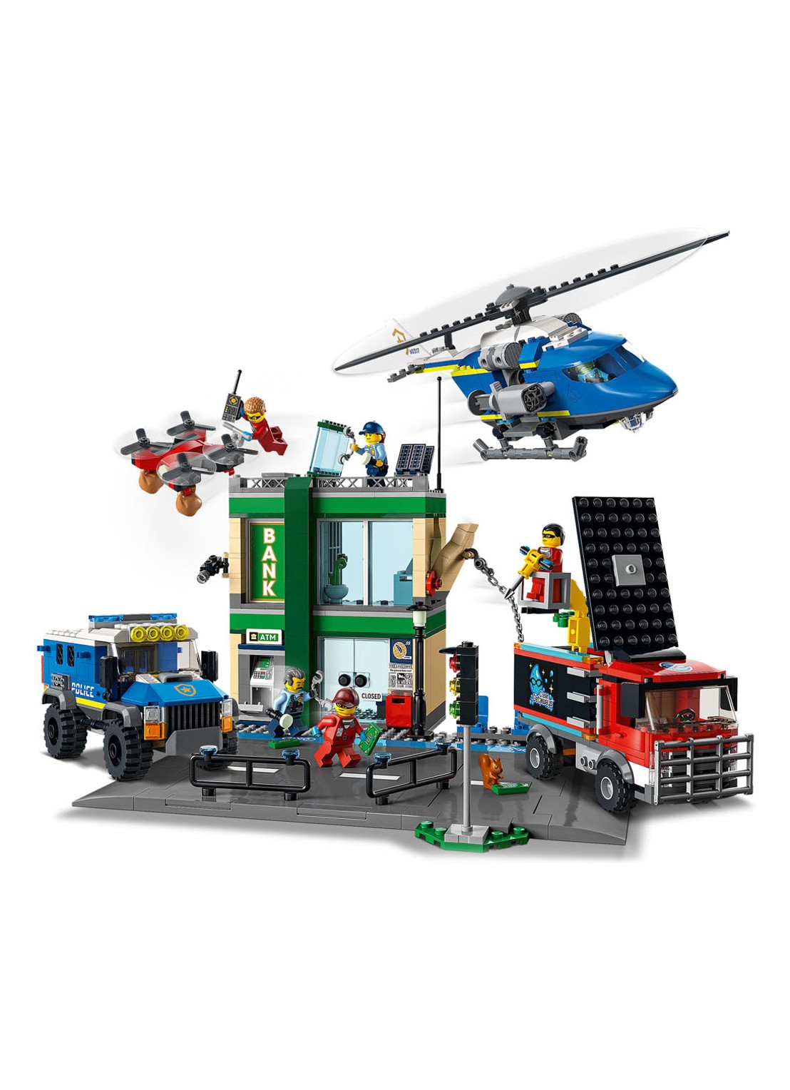 LEGO Politieachtervolging Bij de Bank bouwspeelgoed - 60317 - voorkant 2 multicolor