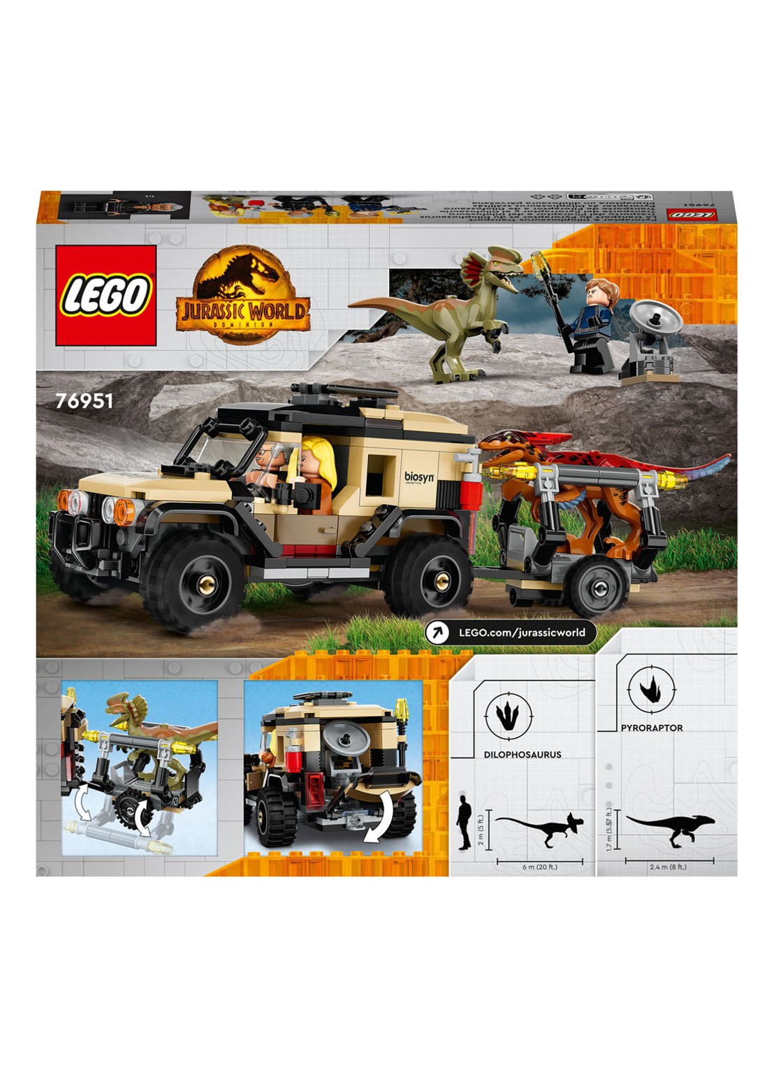 LEGO Pyroraptor & Dilophosaurus Transport - 76951 - detail 7 multicolor