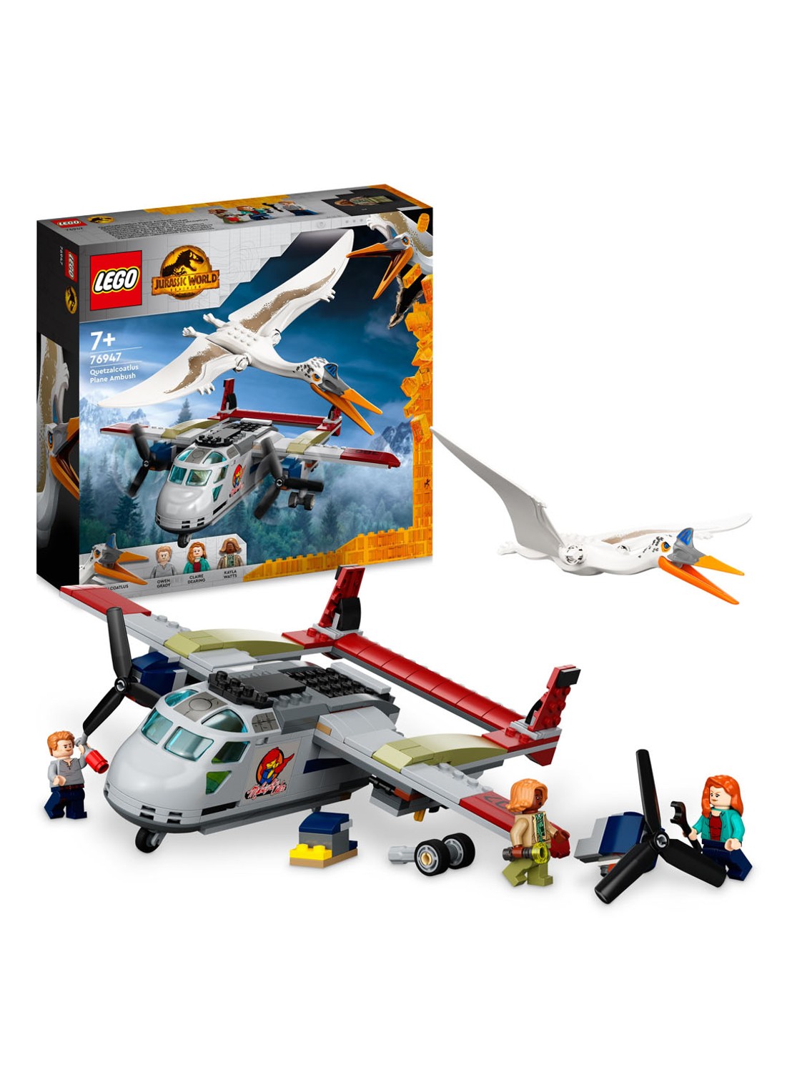 LEGO Quetzalcoatlus vliegtuighinderlaag - 76947 - detail multicolor