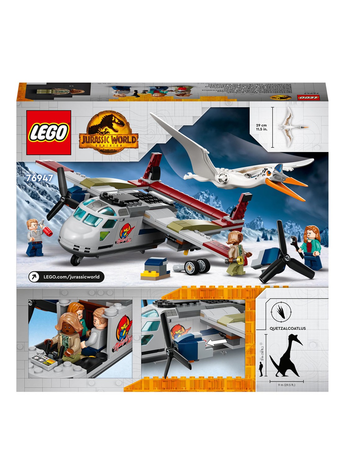 LEGO Quetzalcoatlus vliegtuighinderlaag - 76947 - detail 5 multicolor