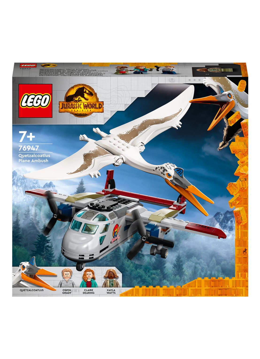 LEGO Quetzalcoatlus vliegtuighinderlaag - 76947 - voorkant 6 multicolor