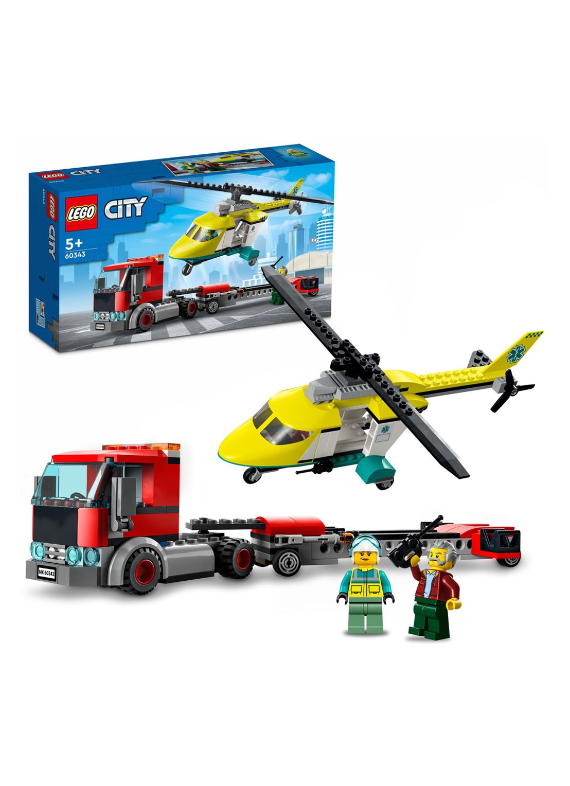 LEGO Reddingshelikopter Transport bouwspeelgoed - 60343 - detail multicolor