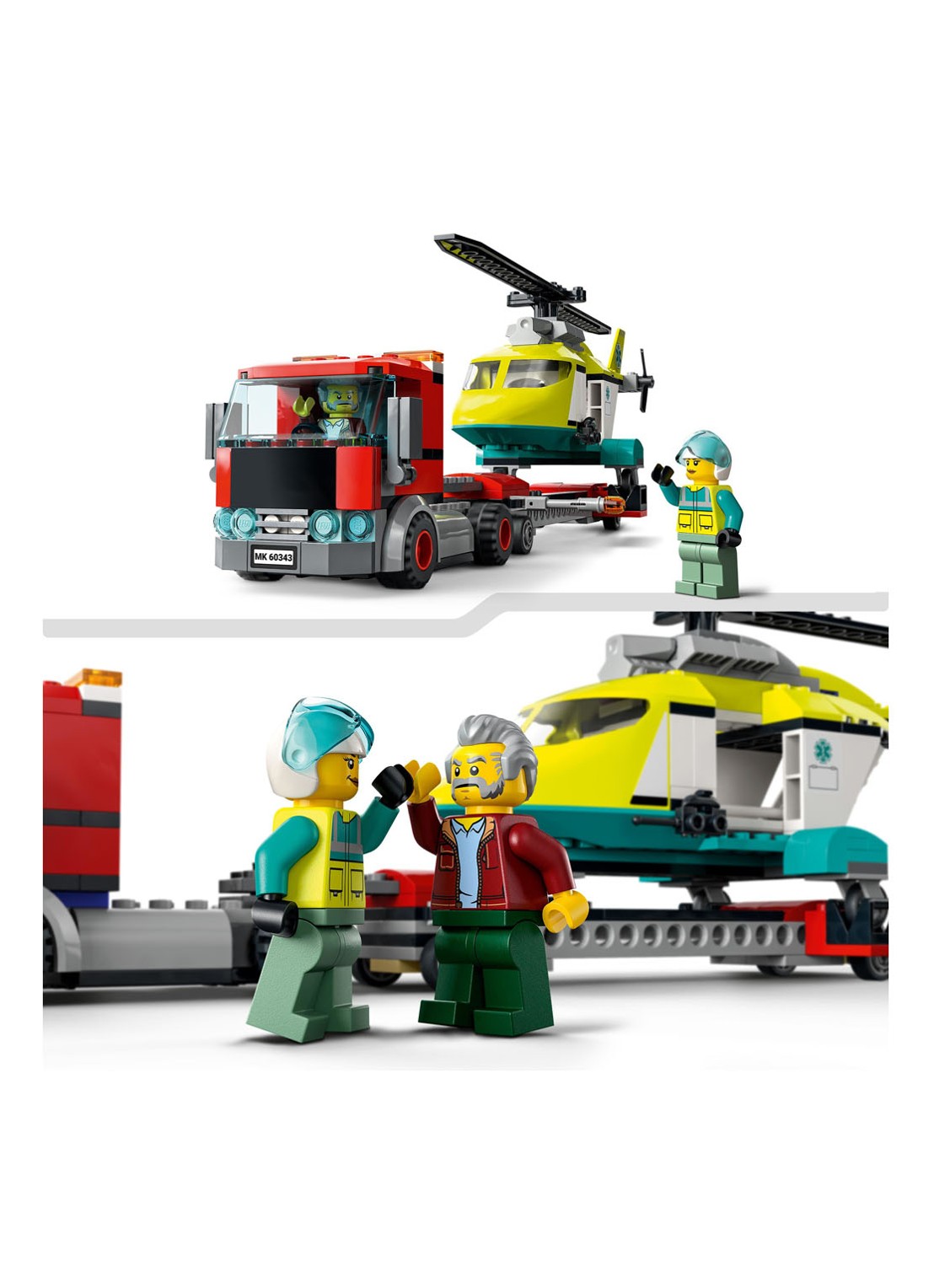LEGO Reddingshelikopter Transport bouwspeelgoed - 60343 - detail 3 multicolor