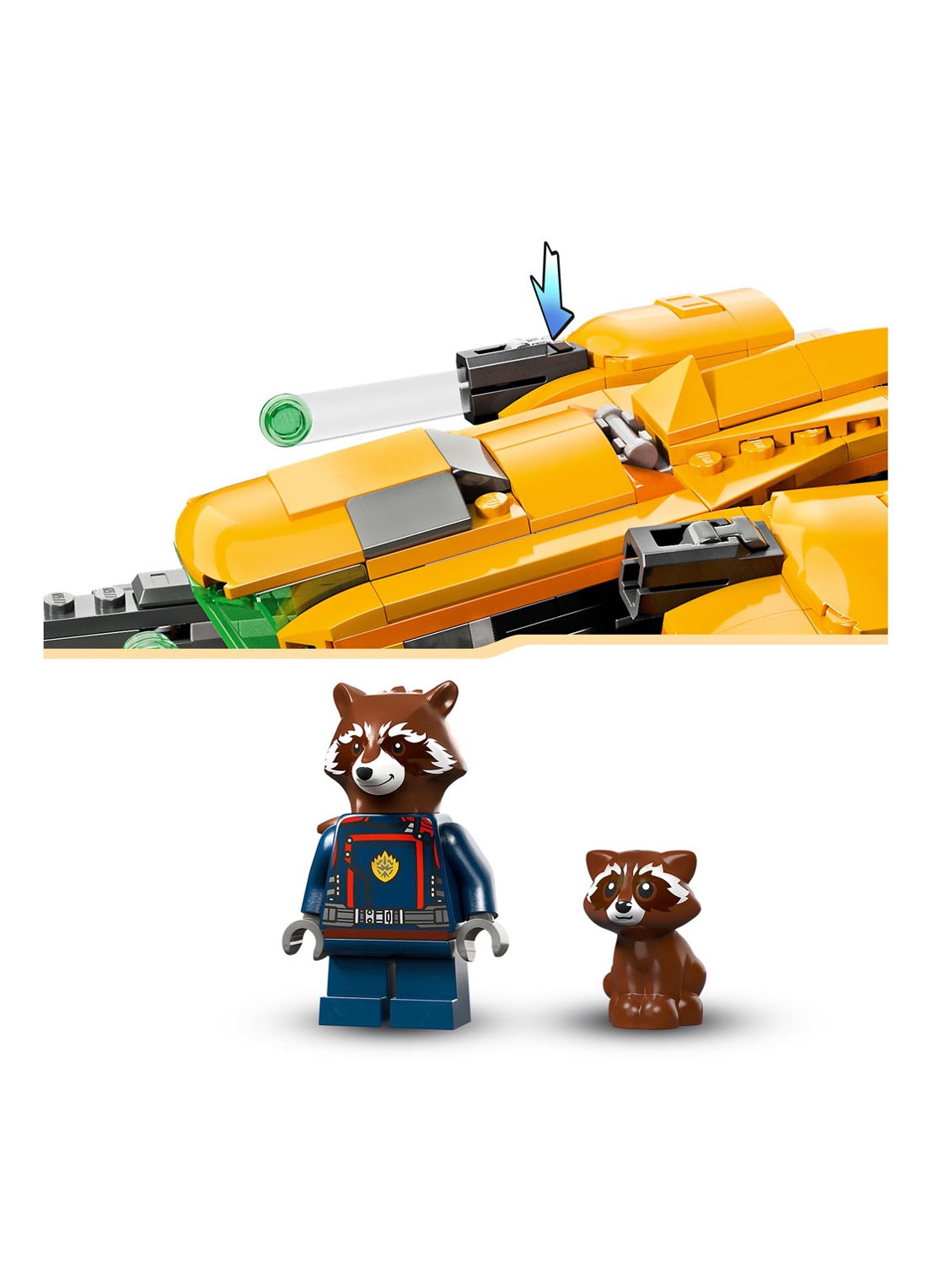 LEGO Schip van Baby Rocket Guardians of the Galaxy bouwset - 76254 - detail 3 multicolor