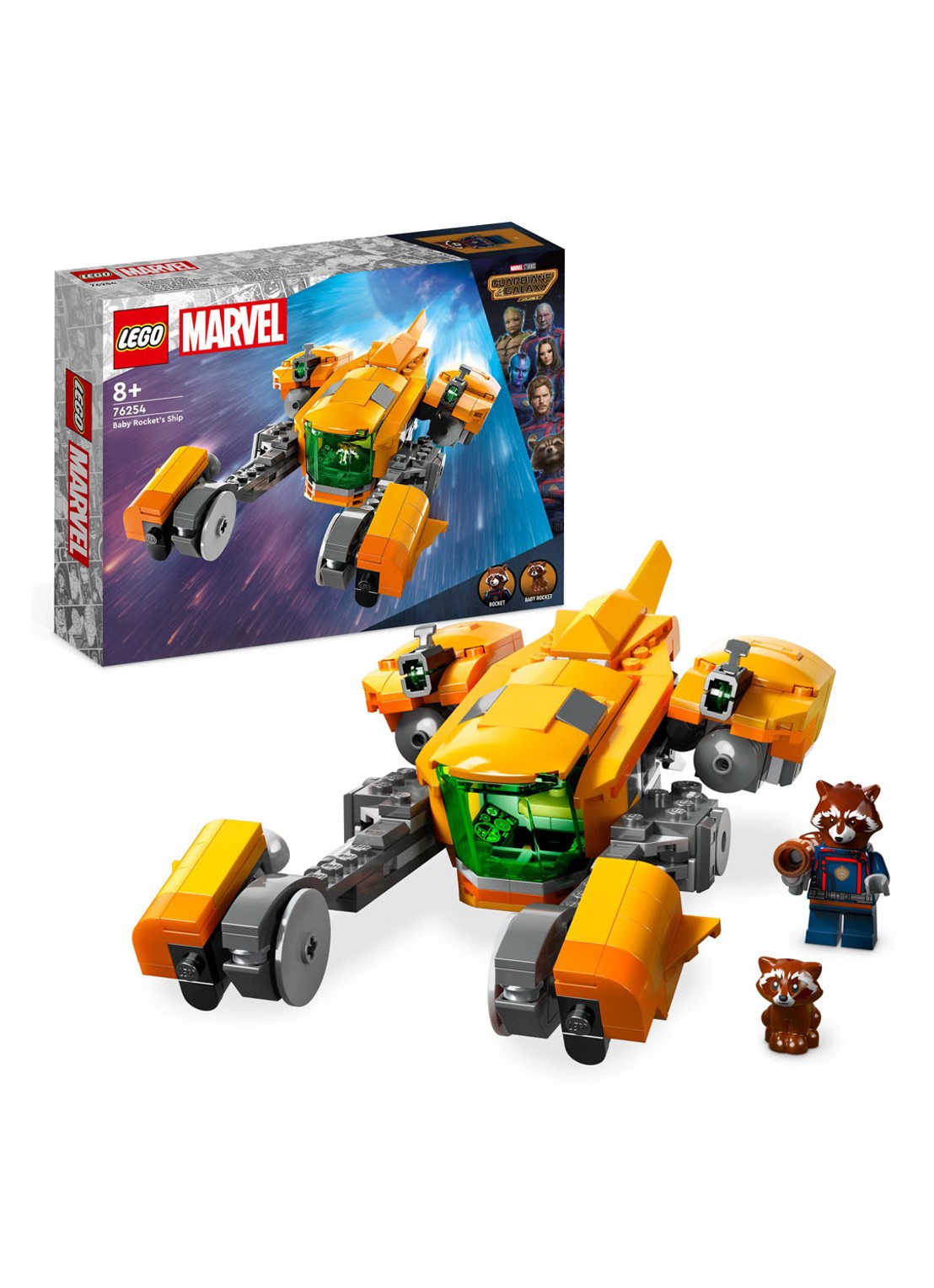 LEGO Schip van Baby Rocket Guardians of the Galaxy bouwset - 76254 - voorkant 7 multicolor