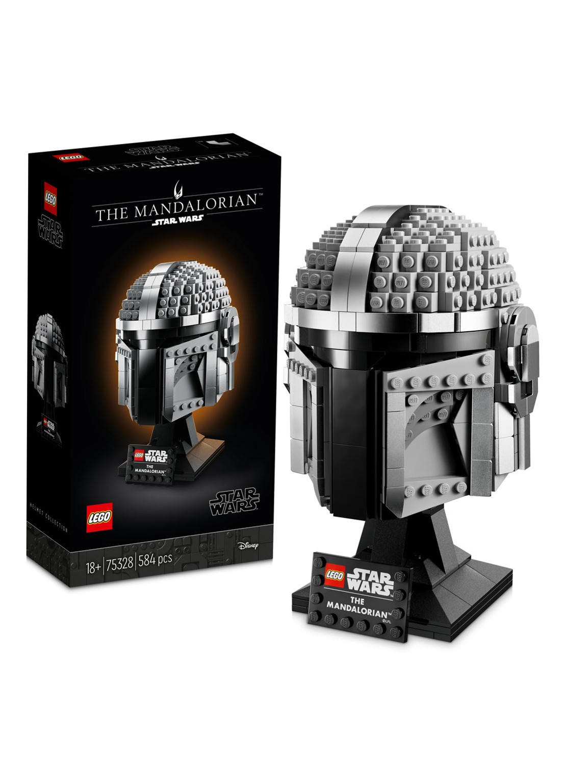 LEGO Star Wars De Mandalorian Helm set - 75328 - voorkant 2 multicolor