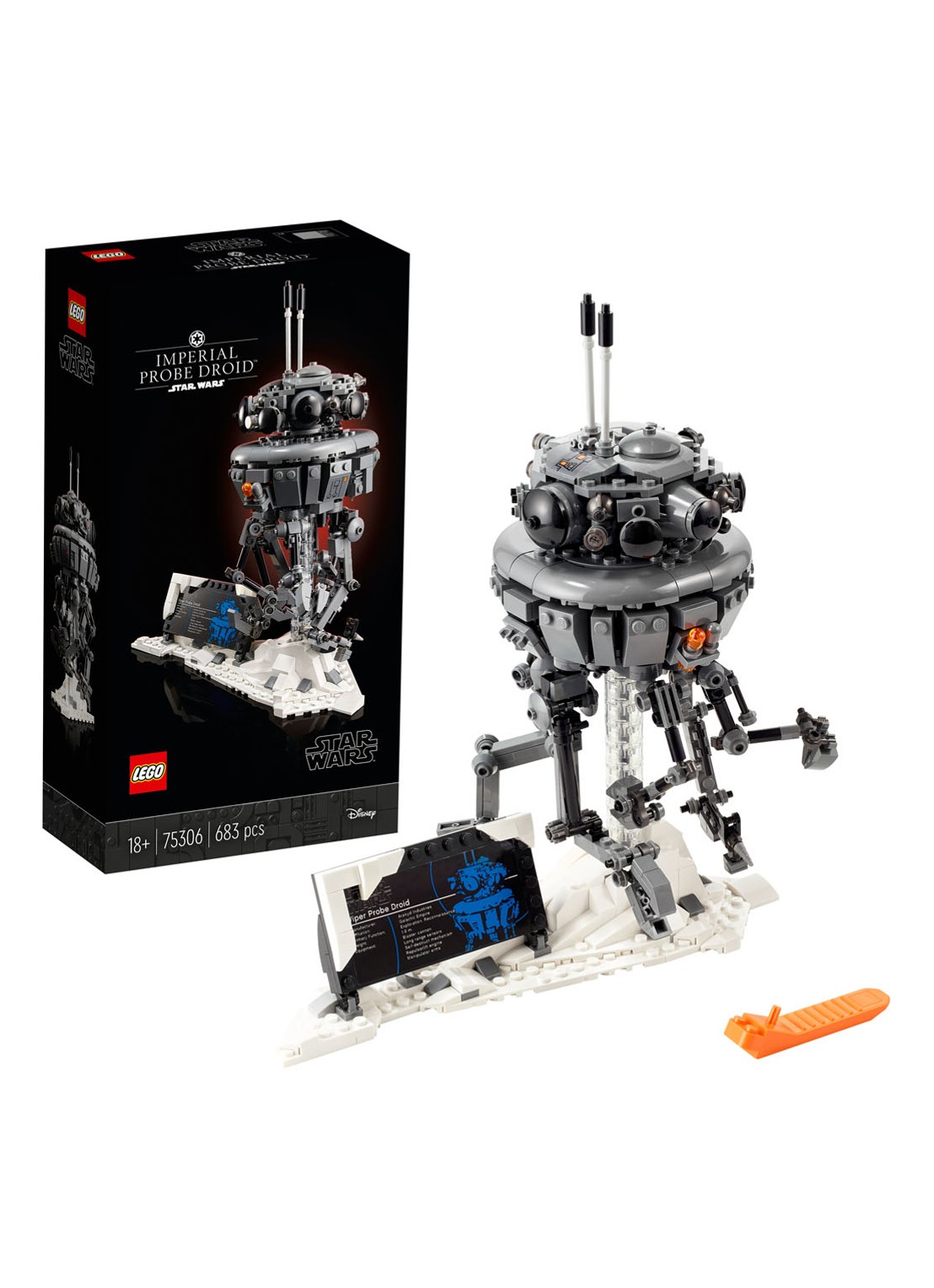 LEGO Star Wars Imperial Probe Droid - 75306 - detail 3 donkergrijs