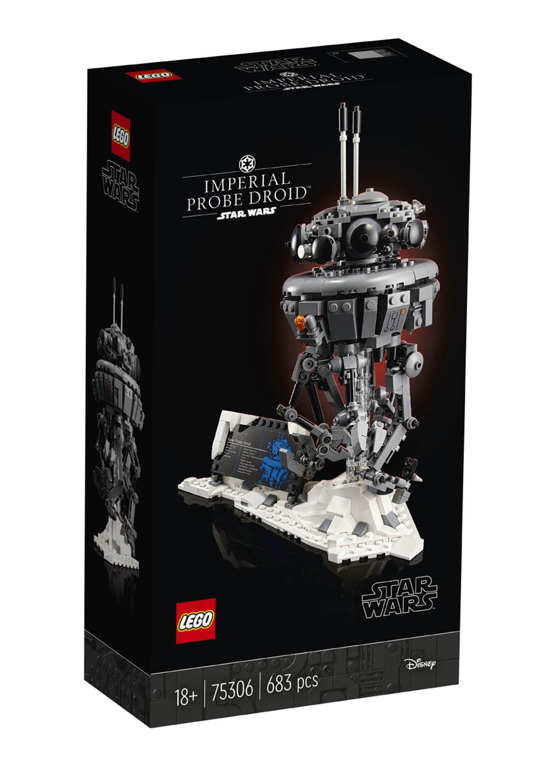 LEGO Star Wars Imperial Probe Droid - 75306 - voorkant donkergrijs