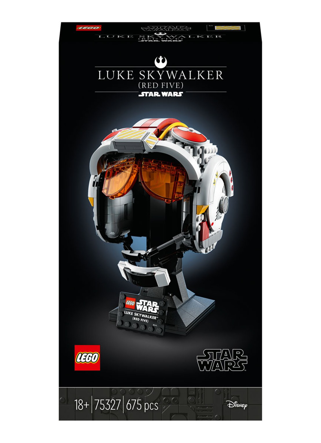 LEGO Star Wars Luke Skywalker Red Five Helm set - 75327 - voorkant multicolor