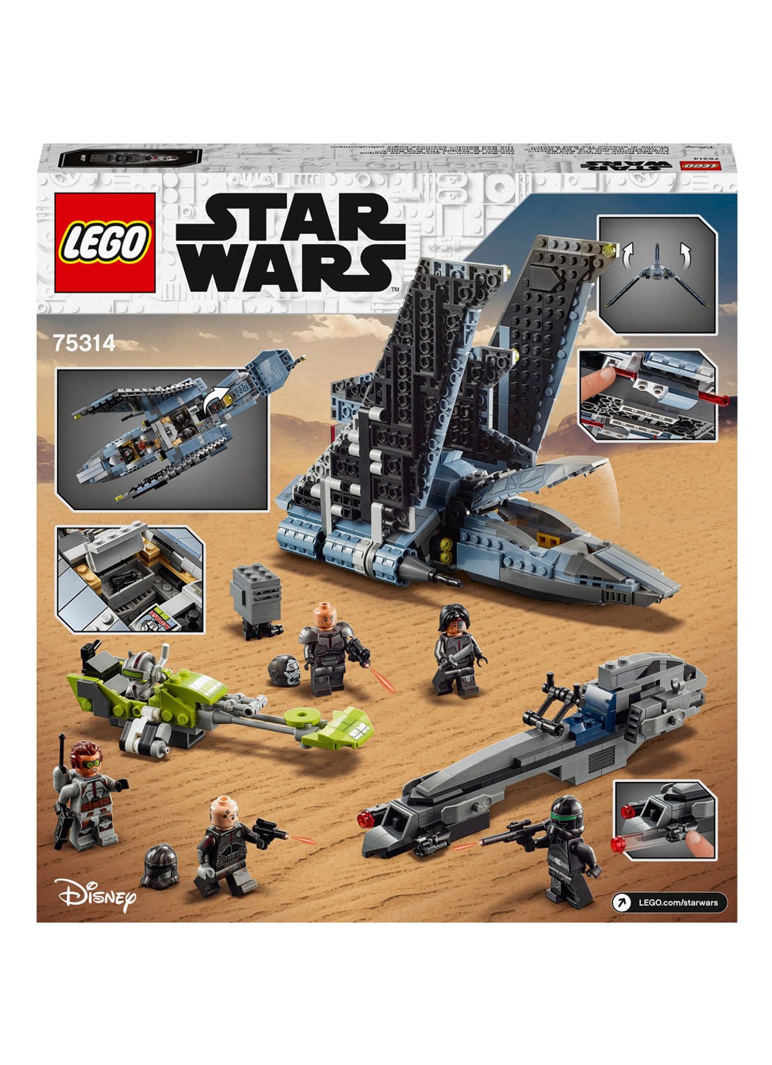 LEGO Star Wars The Bad Batch aanvalsshuttle - 75314 - detail 7 grijs