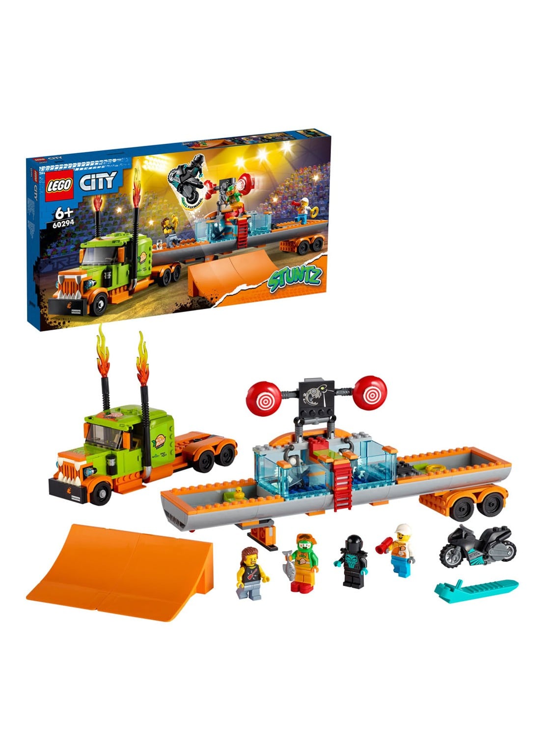 LEGO Stunt Show Truck bouwsets - 60294 - detail orange