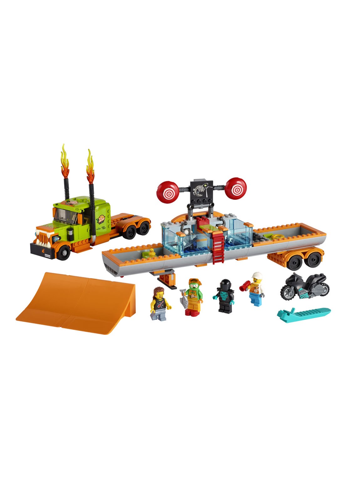 LEGO Stunt Show Truck bouwsets - 60294 - detail 2 orange