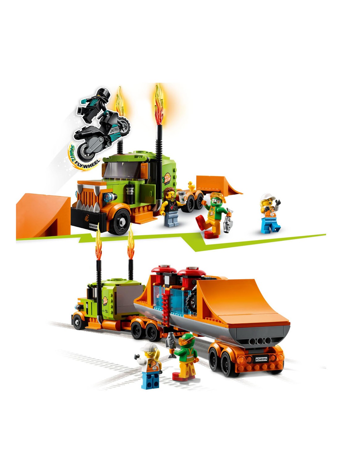 LEGO Stunt Show Truck bouwsets - 60294 - detail 3 orange