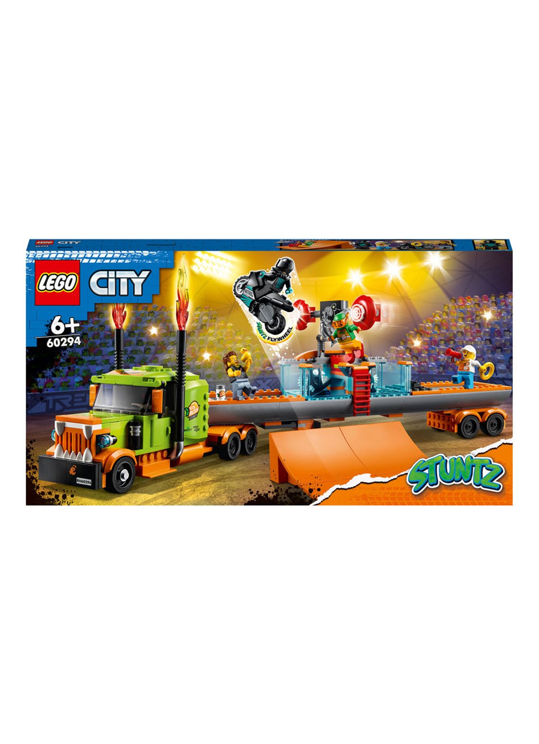 LEGO Stunt Show Truck bouwsets - 60294 - voorkant 6 orange