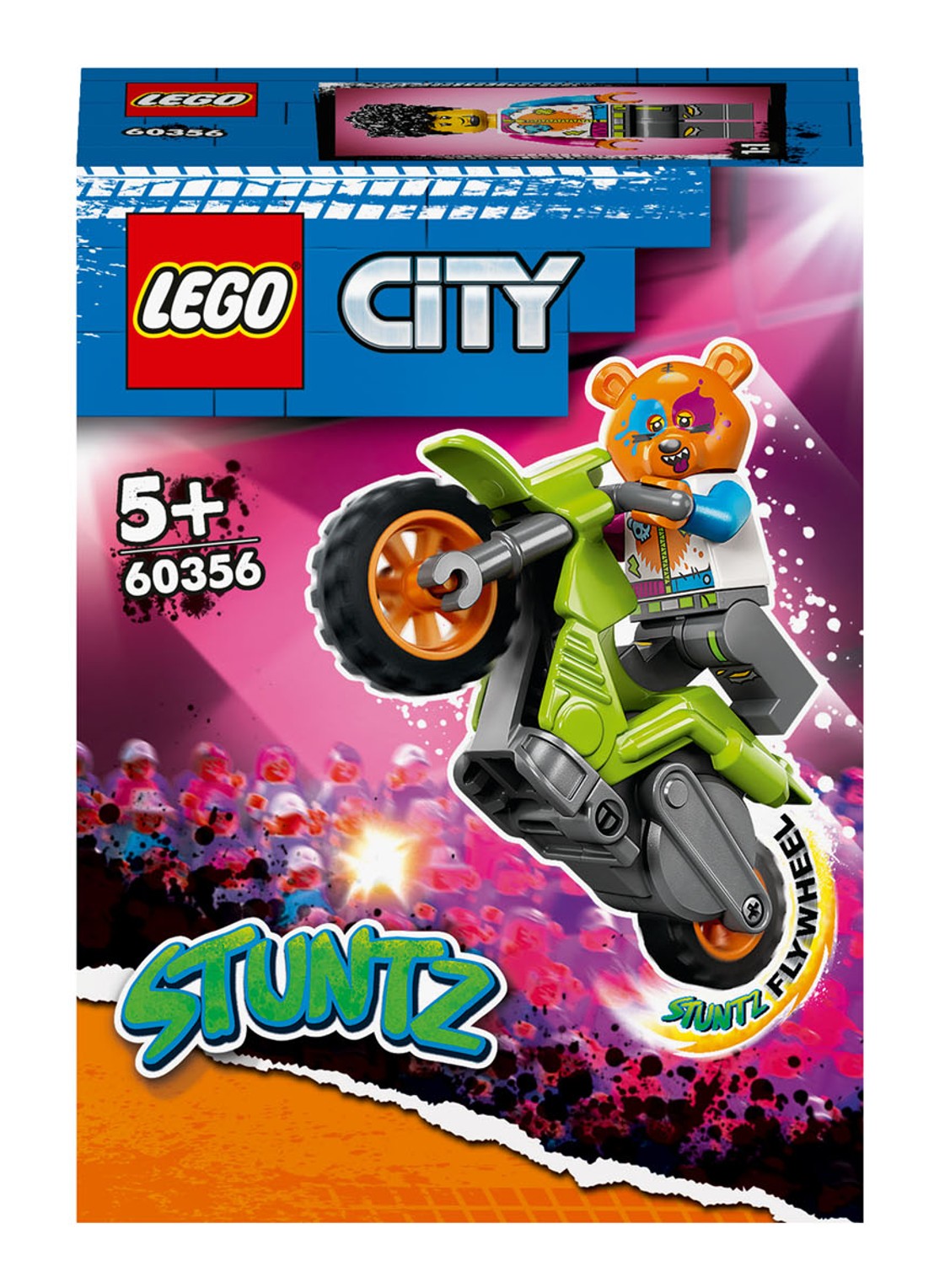 LEGO Stuntz Beer stuntmotor Actie Speelset - 60356   - voorkant multicolor