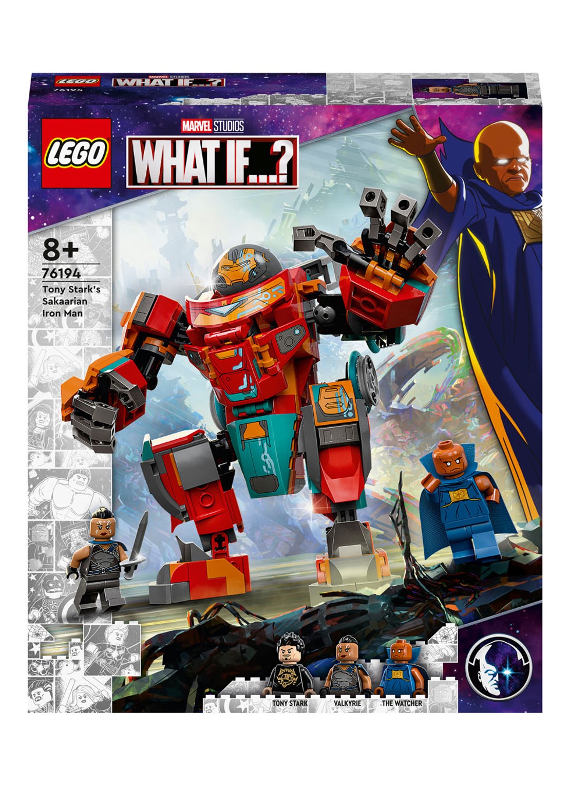 LEGO Super Heroes Tony Stark’s Sakaarian Iron Man - 76194 - voorkant steenrood