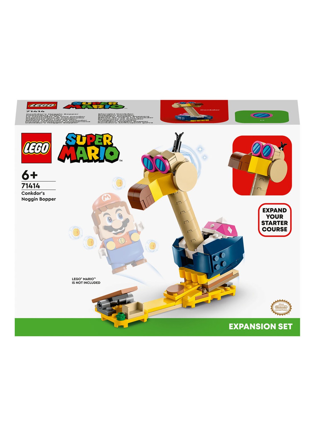 LEGO Super Mario Conkdors hoofdmepper Uitbreidingsset -  71414 - voorkant 2 multicolor