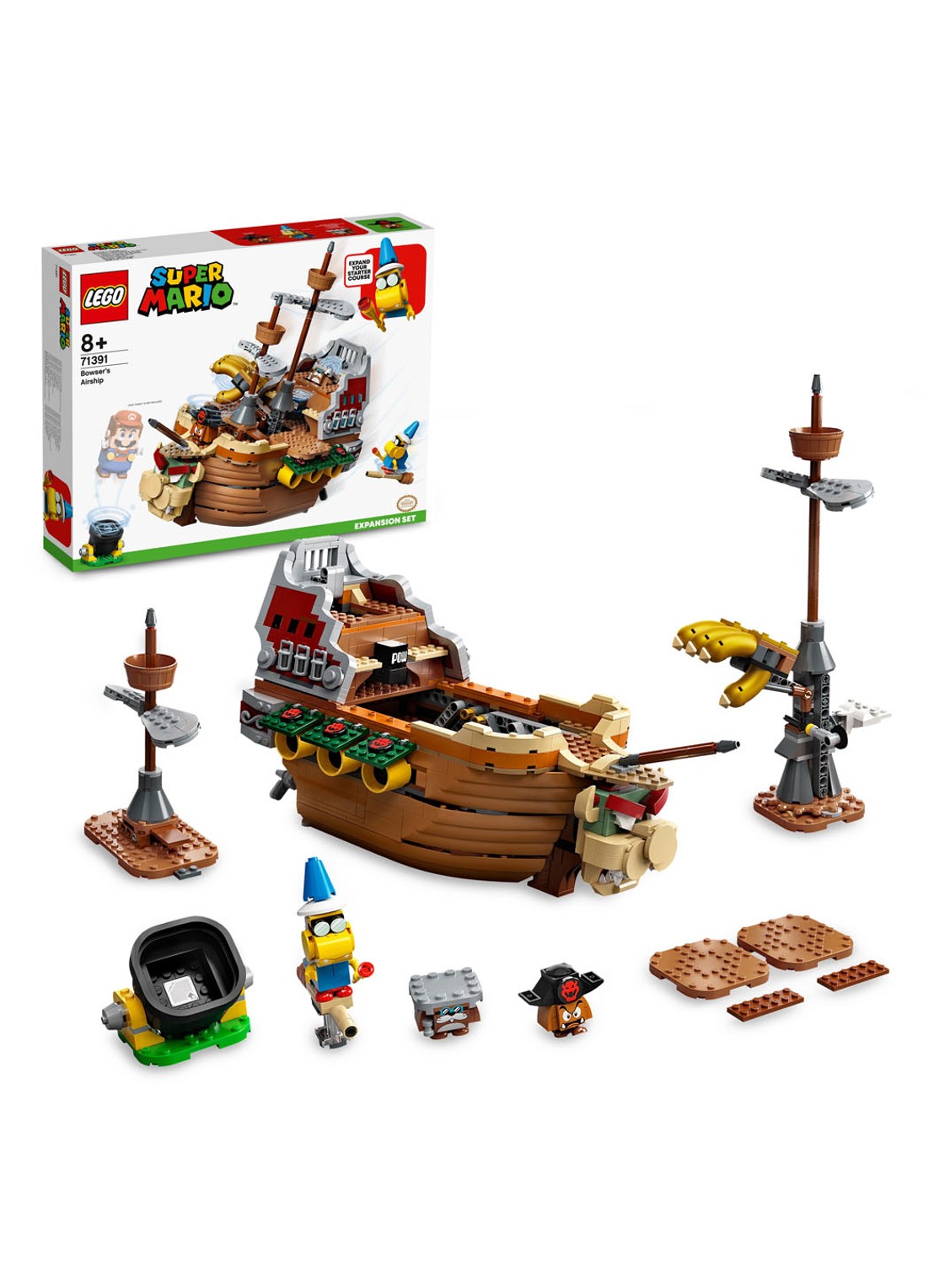 LEGO Super Mario Uitbreidingsset: Bowsers Luchtschip - 71391 - detail 3 donkerbruin