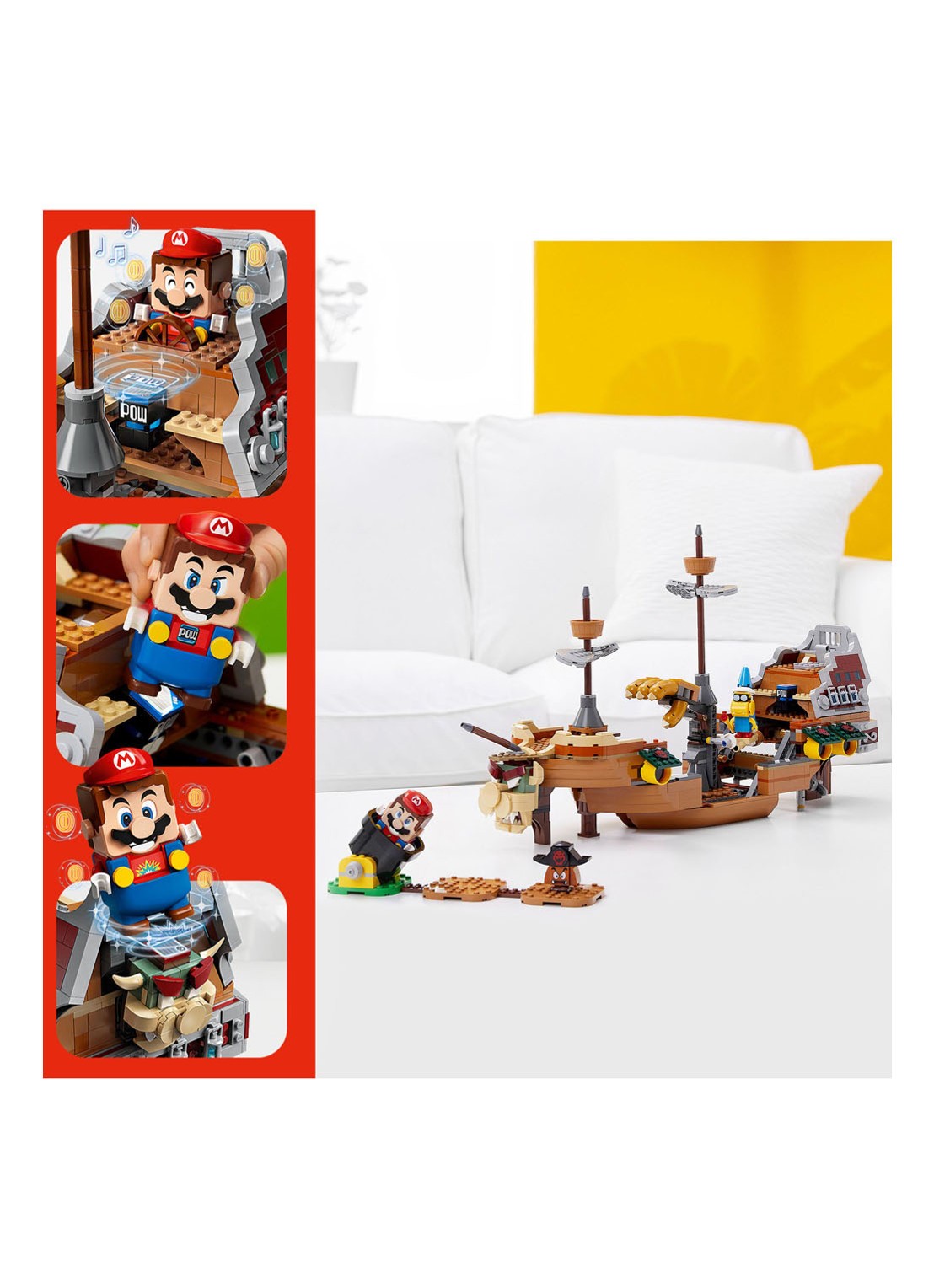 LEGO Super Mario Uitbreidingsset: Bowsers Luchtschip - 71391 - detail 6 donkerbruin