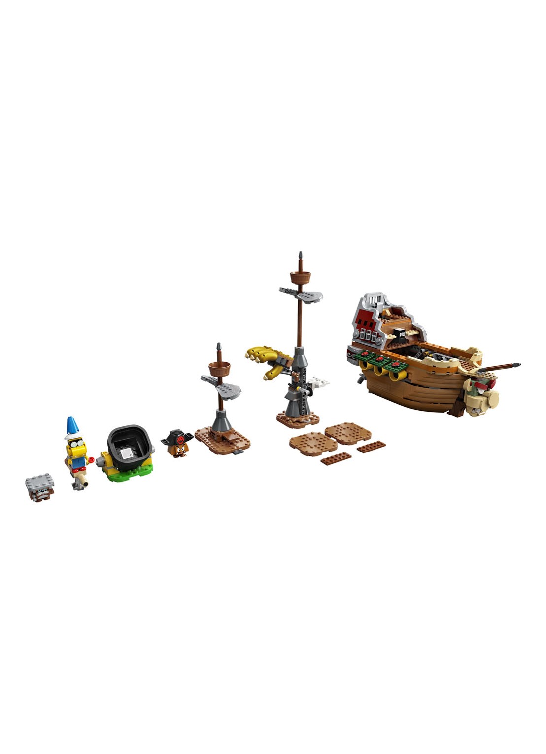 LEGO Super Mario Uitbreidingsset: Bowsers Luchtschip - 71391 - voorkant 2 donkerbruin