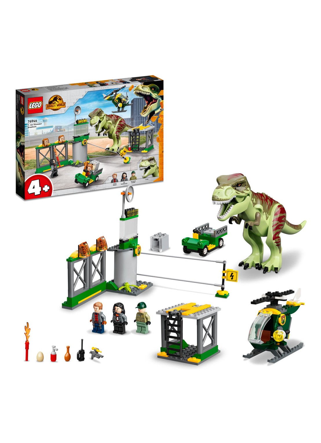 LEGO T. rex dinosaurus ontsnapping - 76944 - detail 3 multicolor