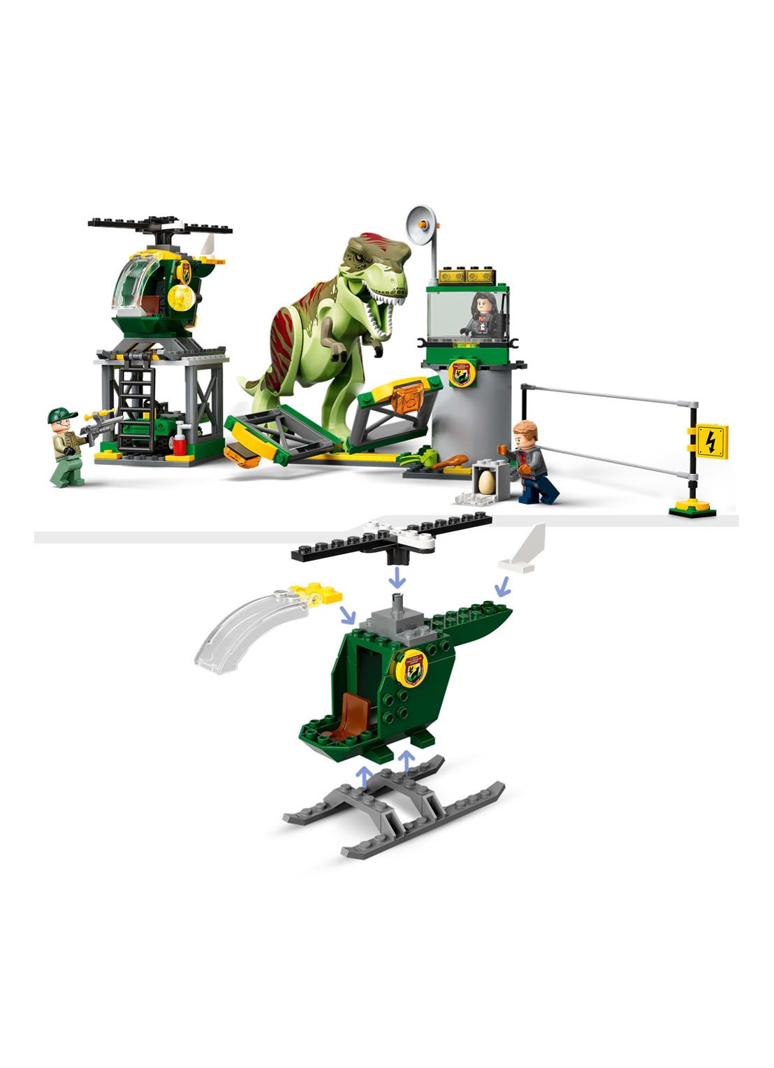 LEGO T. rex dinosaurus ontsnapping - 76944 - detail 4 multicolor