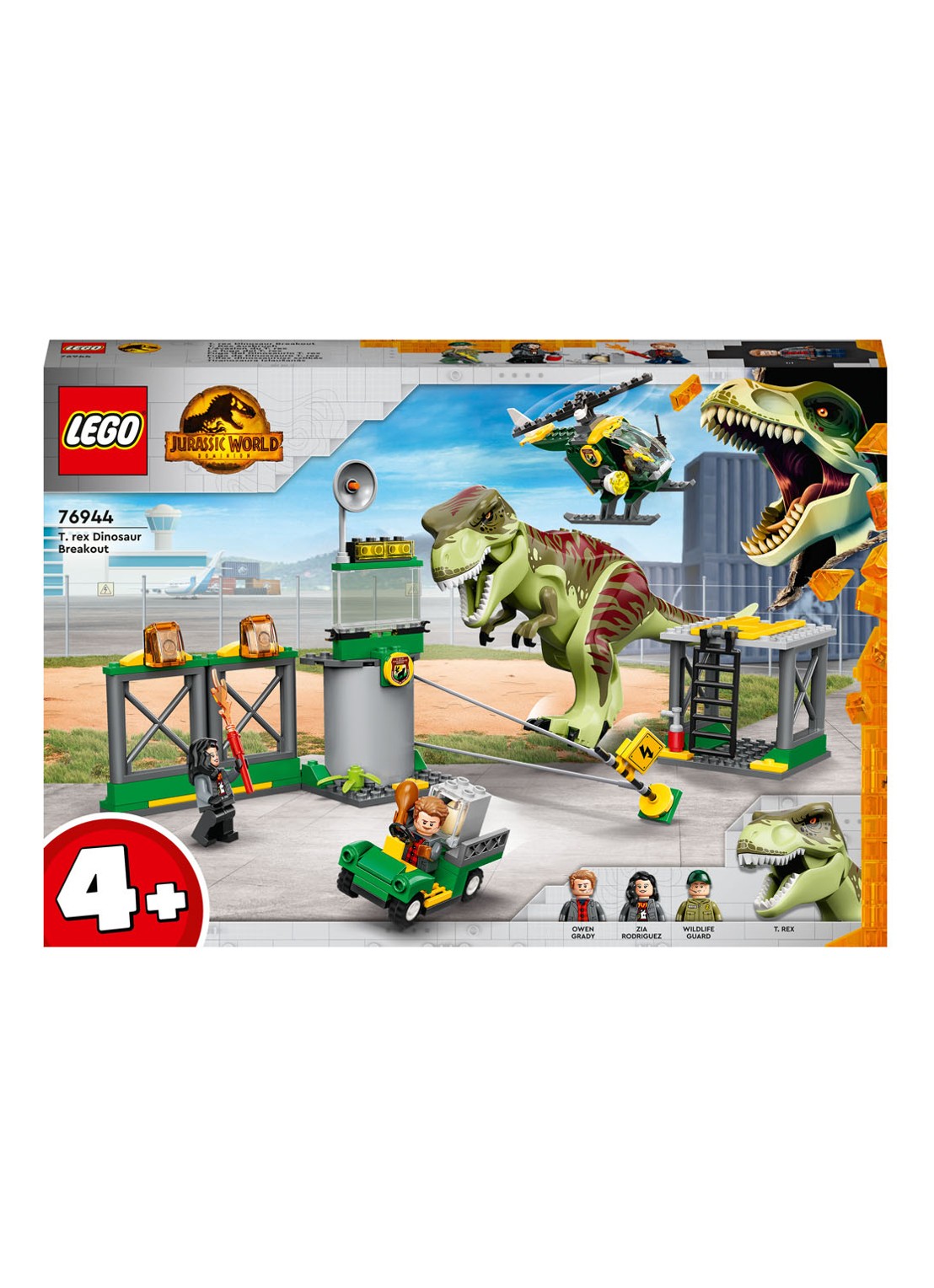 LEGO T. rex dinosaurus ontsnapping - 76944 - voorkant multicolor