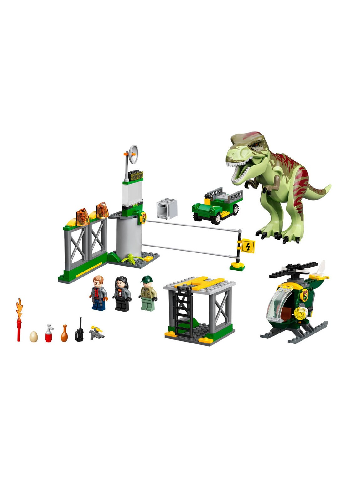LEGO T. rex dinosaurus ontsnapping - 76944 - voorkant 2 multicolor
