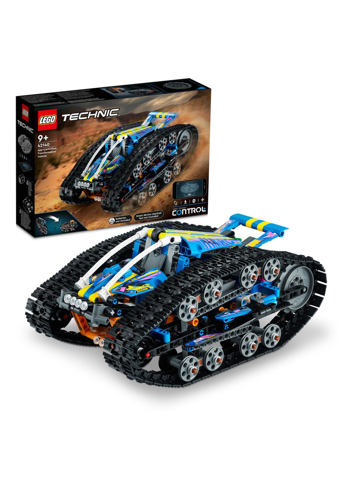 LEGO Technic App RC Transformatie Auto set - 42140 - detail 3 multicolor