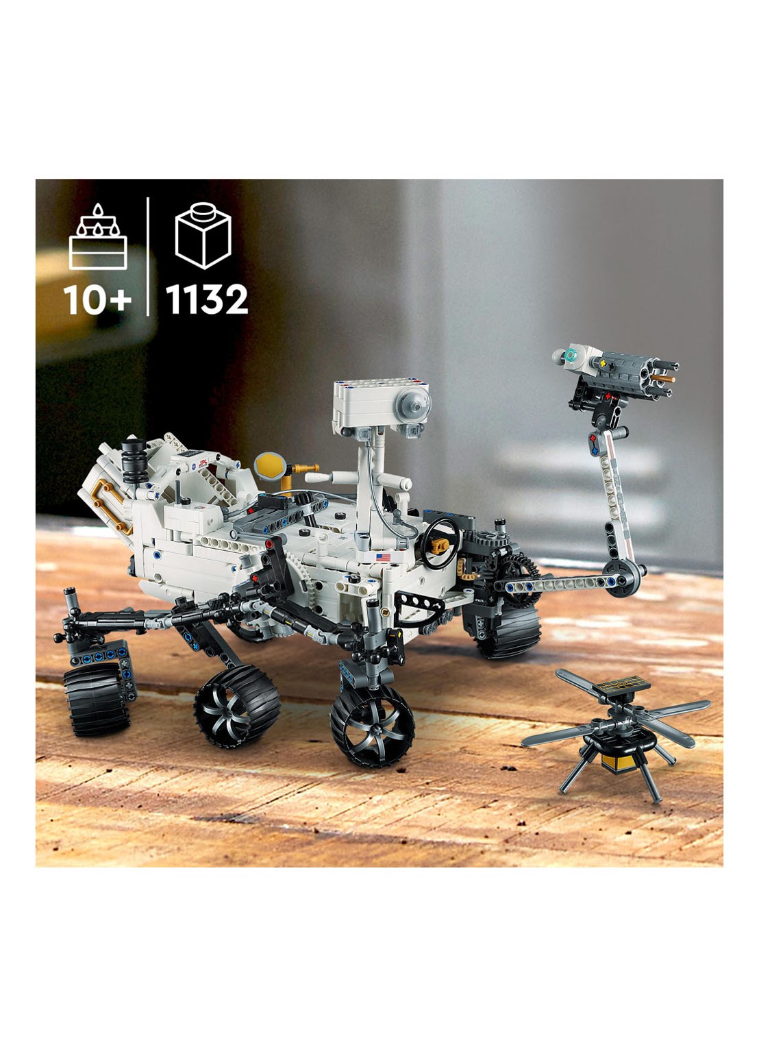 LEGO Technic NASA Mars Rover Perseverance - bouwset 42158  - achterkant 4 multicolor