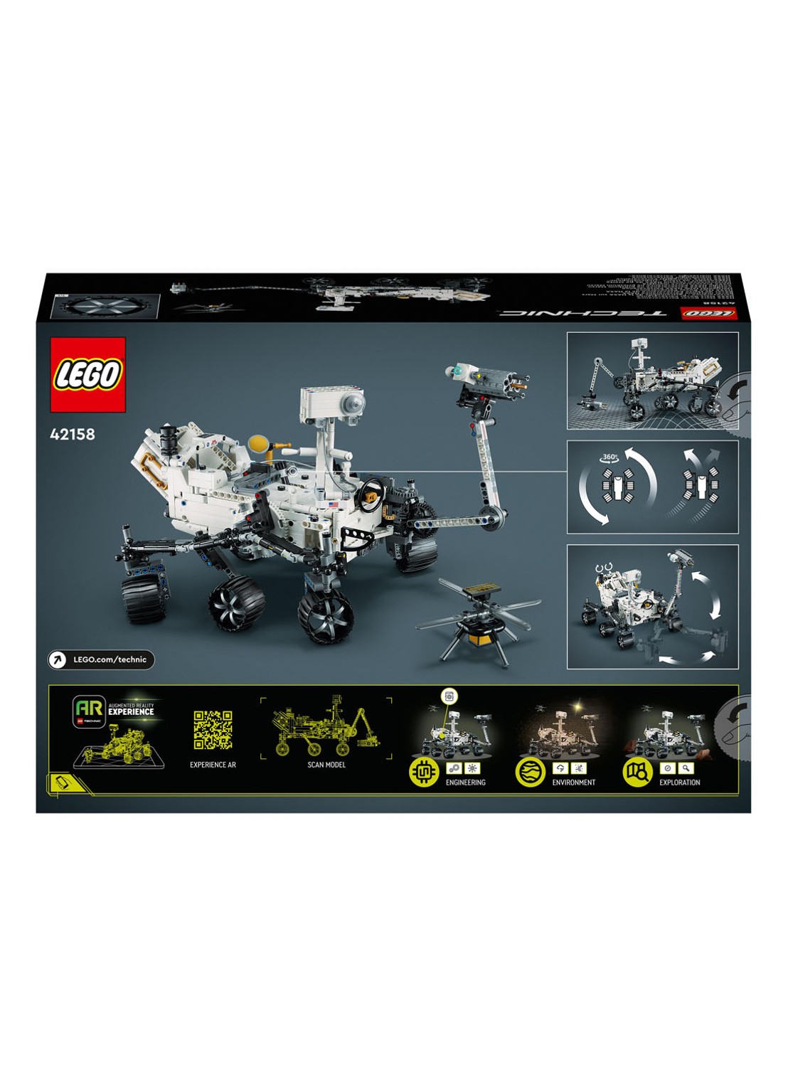 LEGO Technic NASA Mars Rover Perseverance - bouwset 42158  - voorkant 3 multicolor