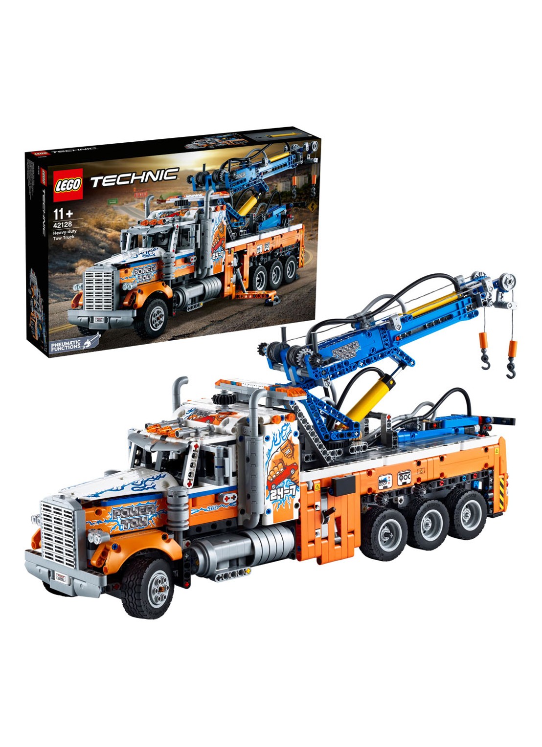 LEGO Technic Robuuste sleepwagen - 42128 - detail 3 orange